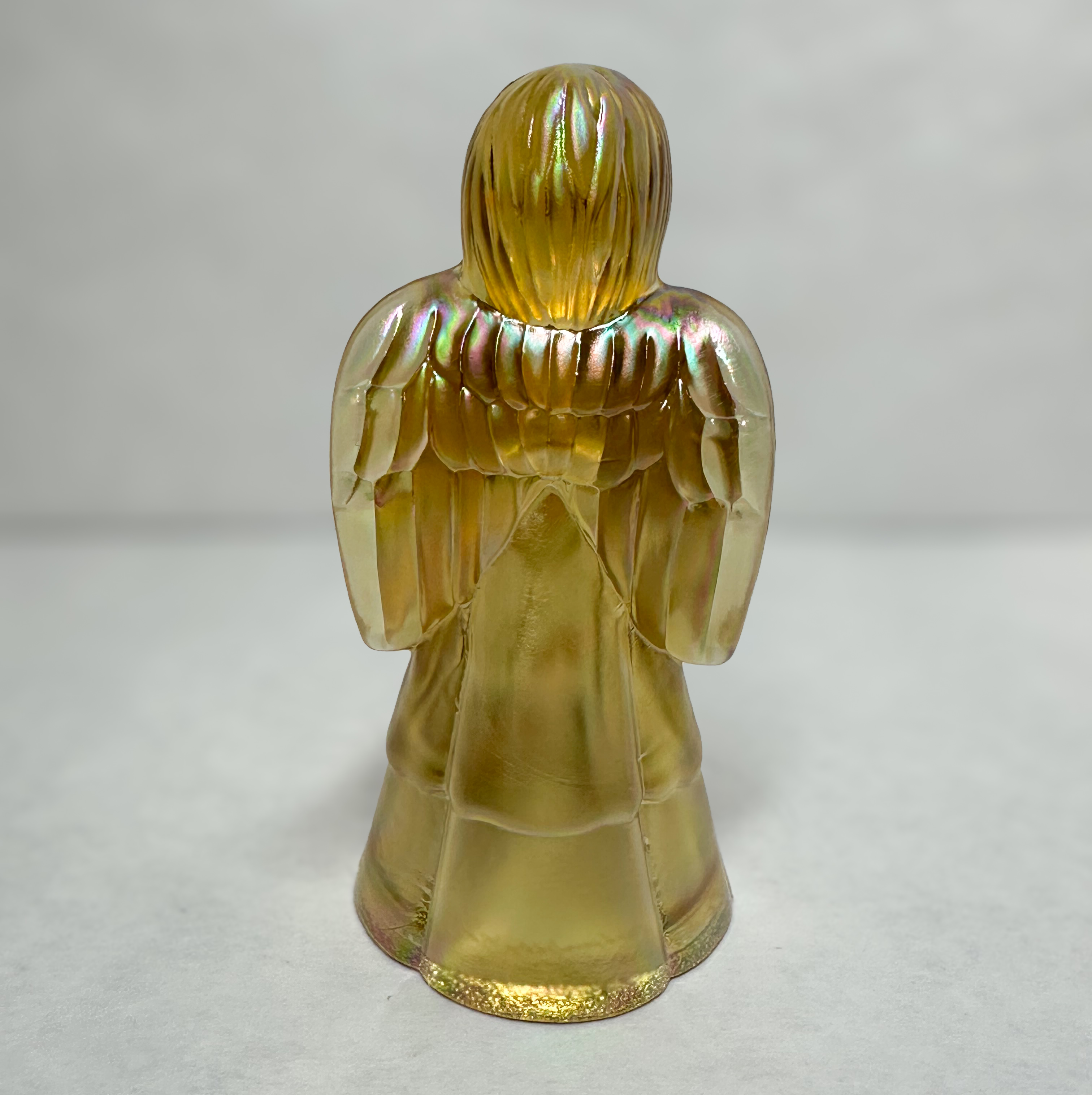 FENTON GOLD IRIDESCENT GLASS ANGEL