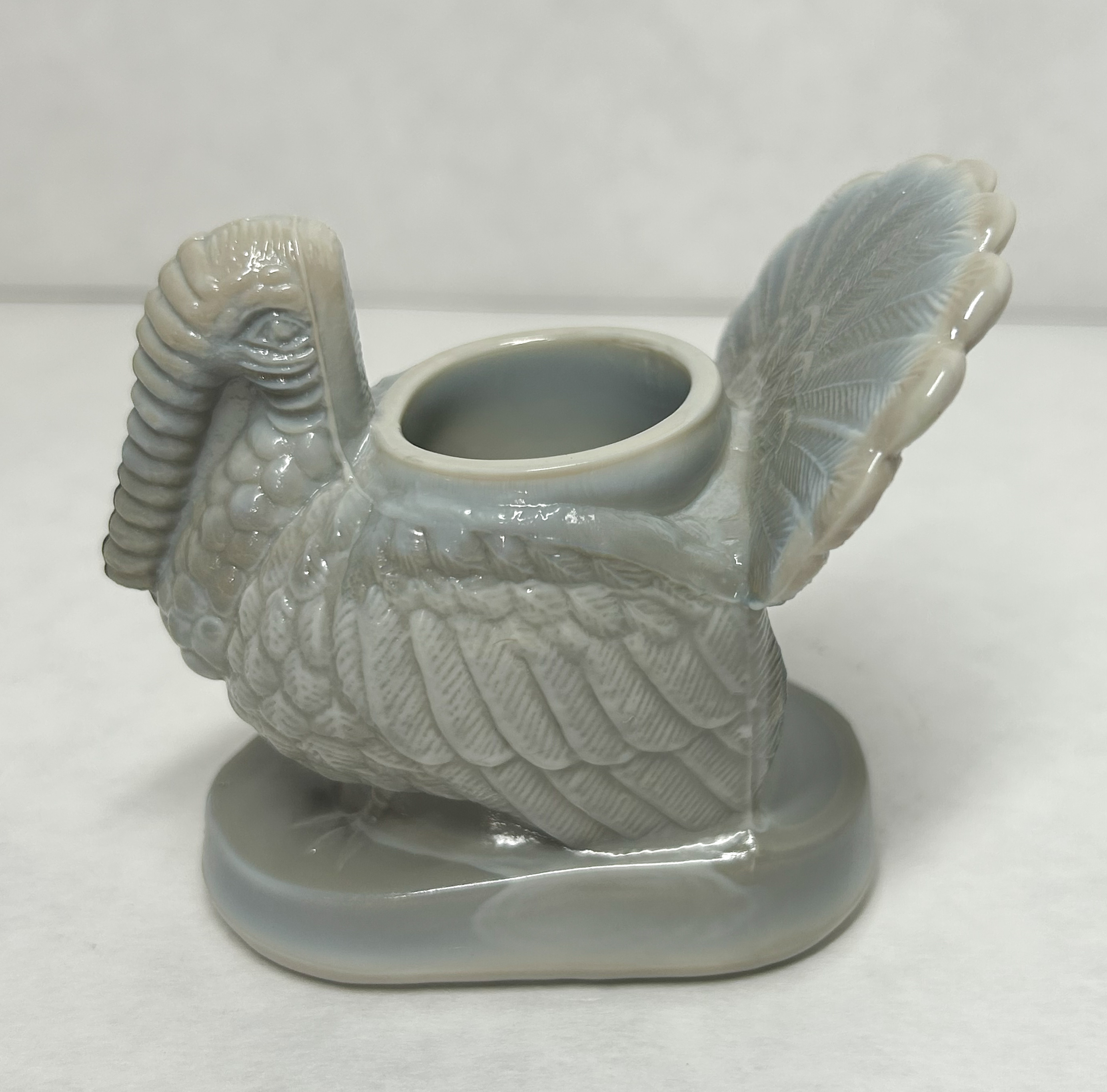MOSSER TURKEY SLAG GLASS TOOTHPICK HOLDER