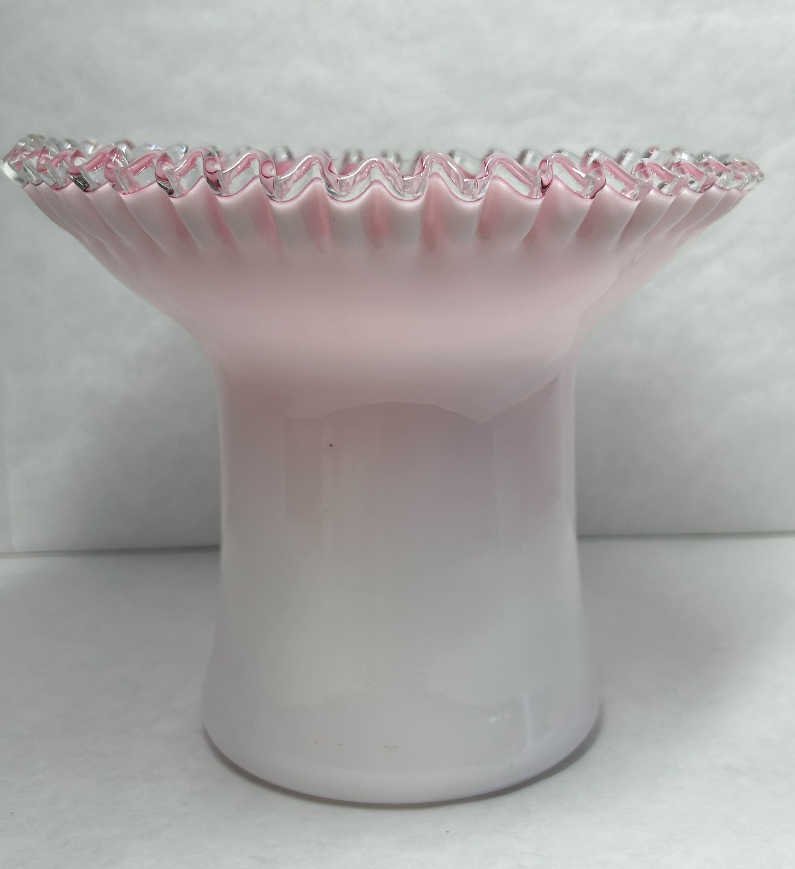 FENTON PEACH CREST VASE, 1940-1952