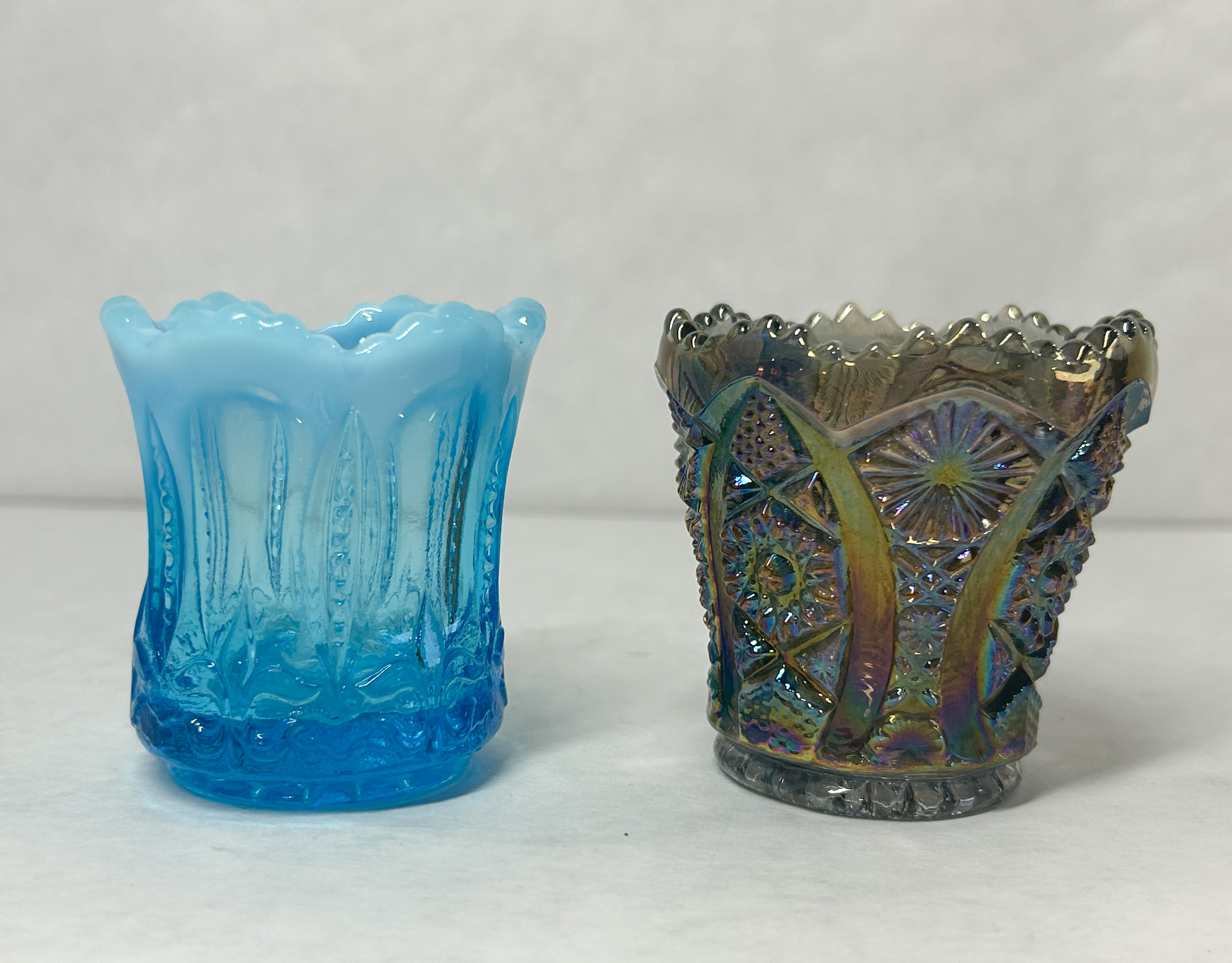 IMPERIAL AND OPALESCENT GLASS TOOTHPICK HOLDERS
