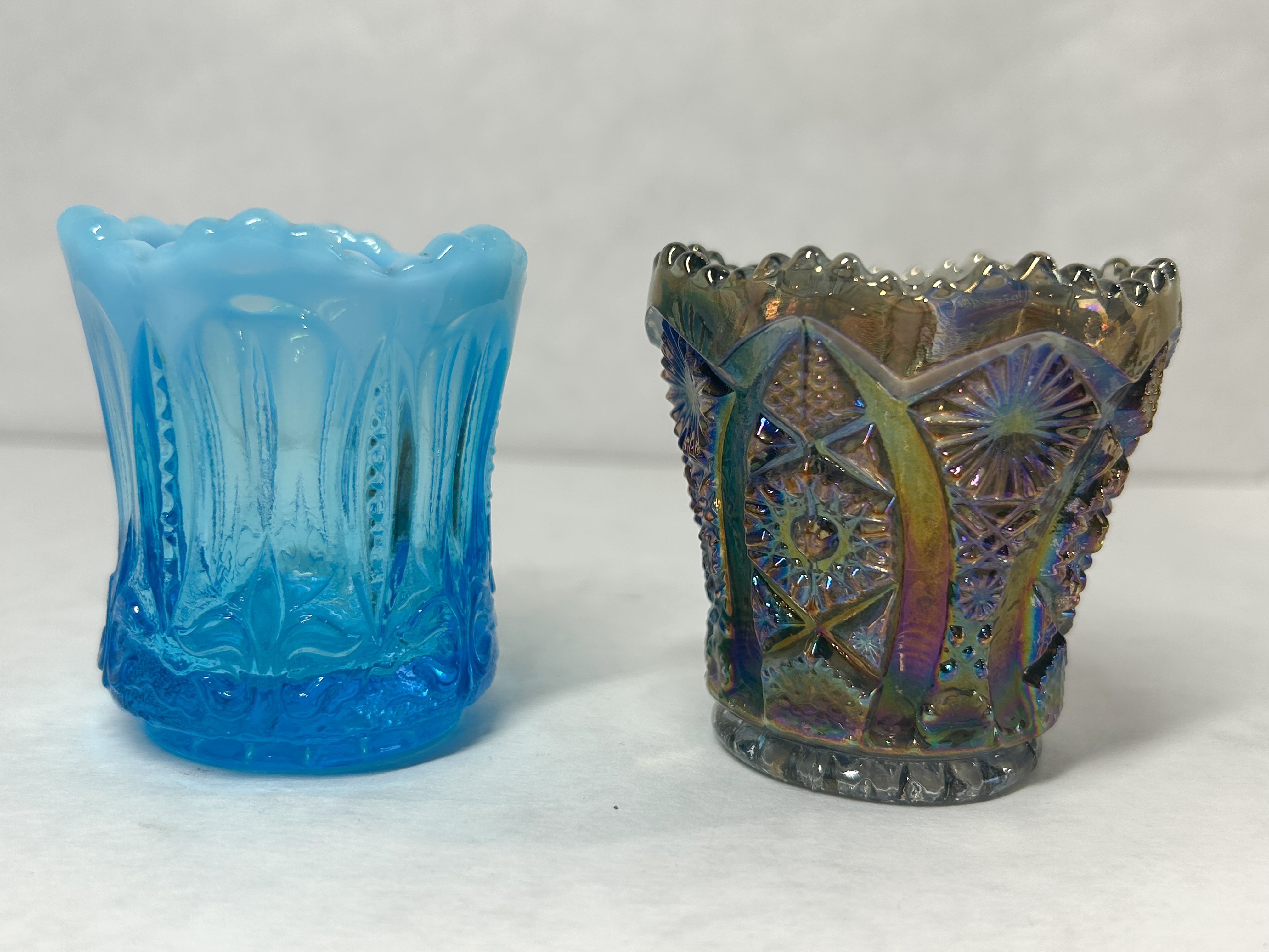 IMPERIAL AND OPALESCENT GLASS TOOTHPICK HOLDERS