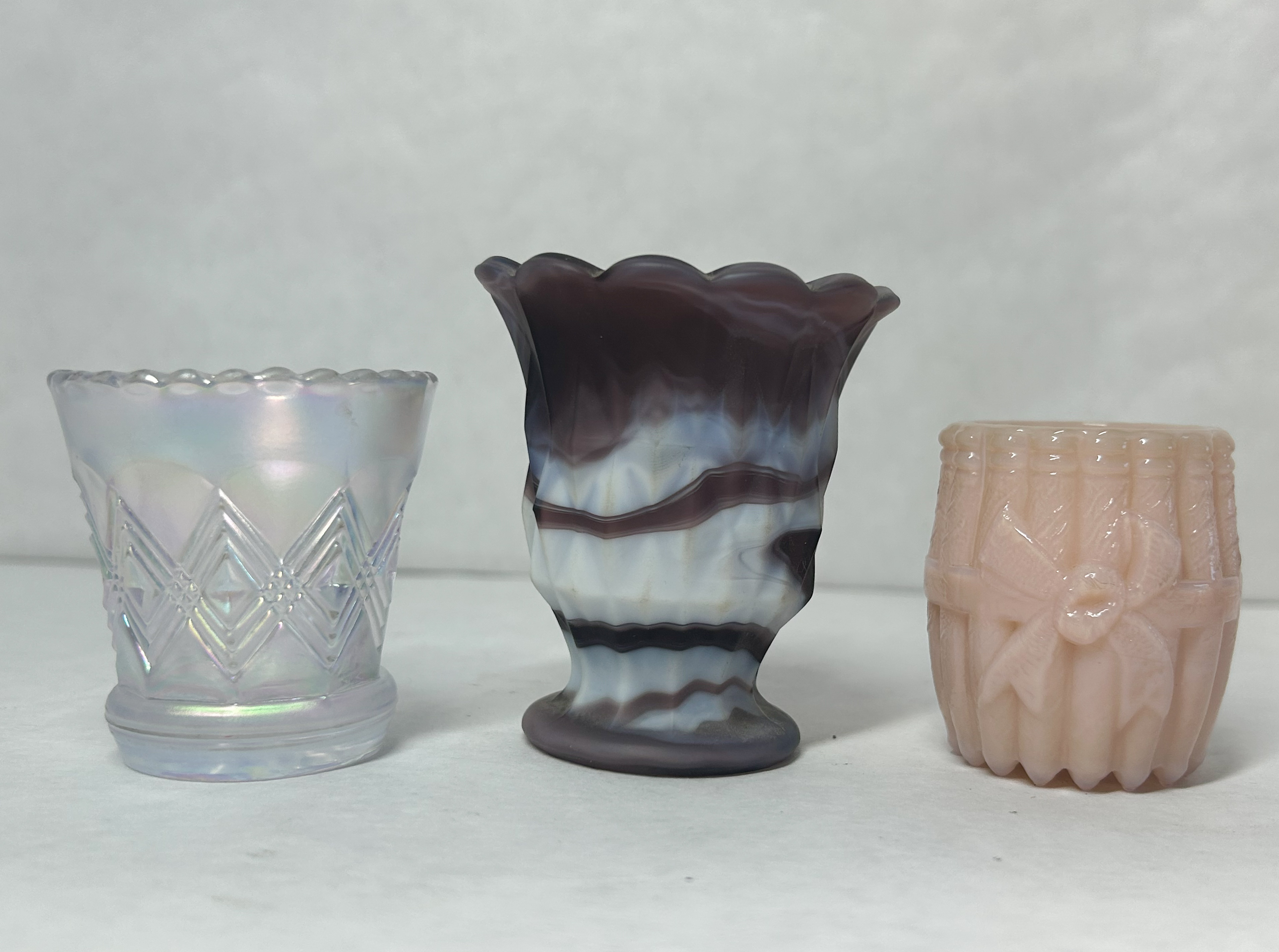 IMPERIAL AND SLAG GLASS TOOTHPICK HOLDERS