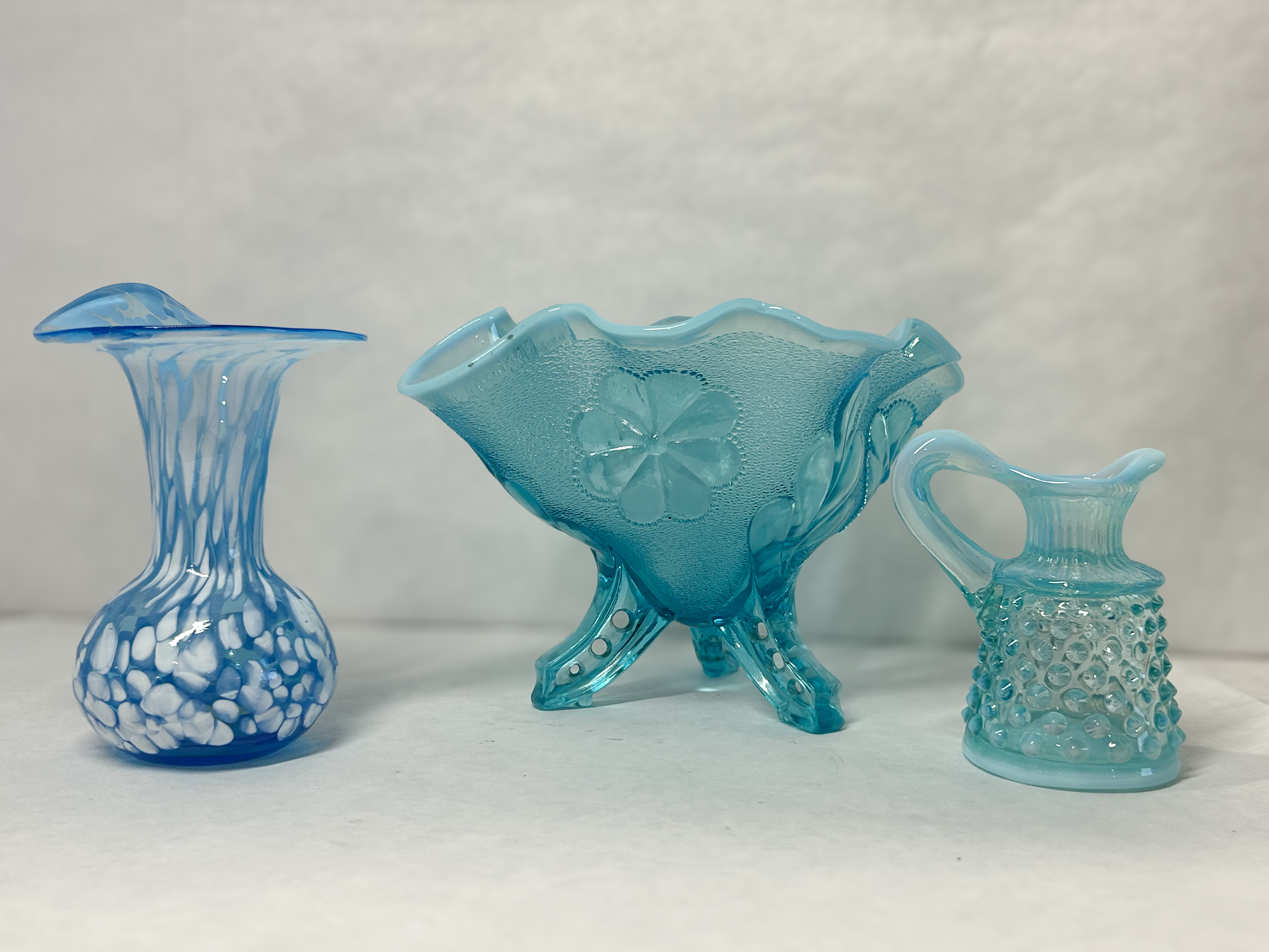 DUGAN AND FENTON BLUE GLASS