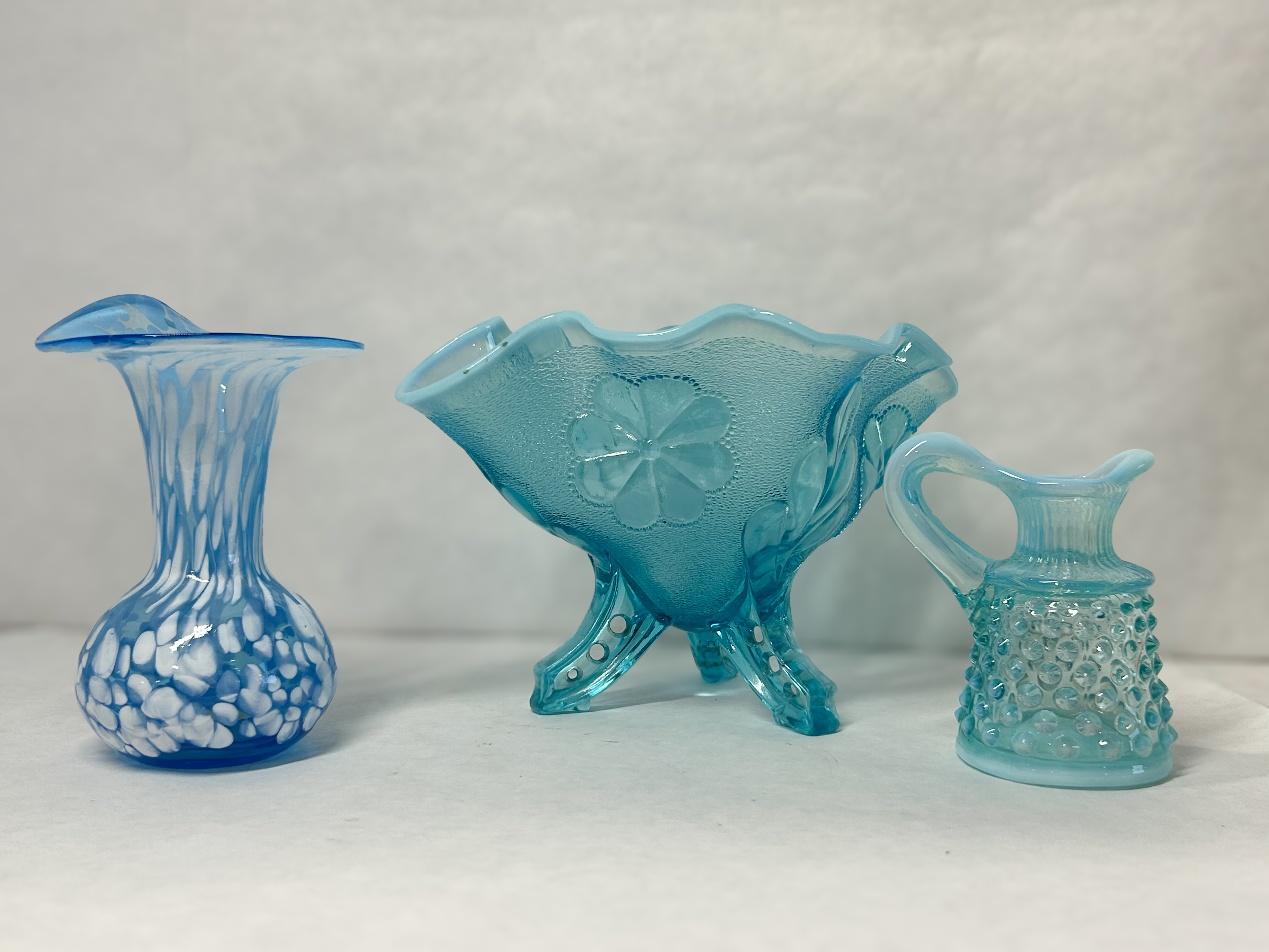 DUGAN AND FENTON BLUE GLASS