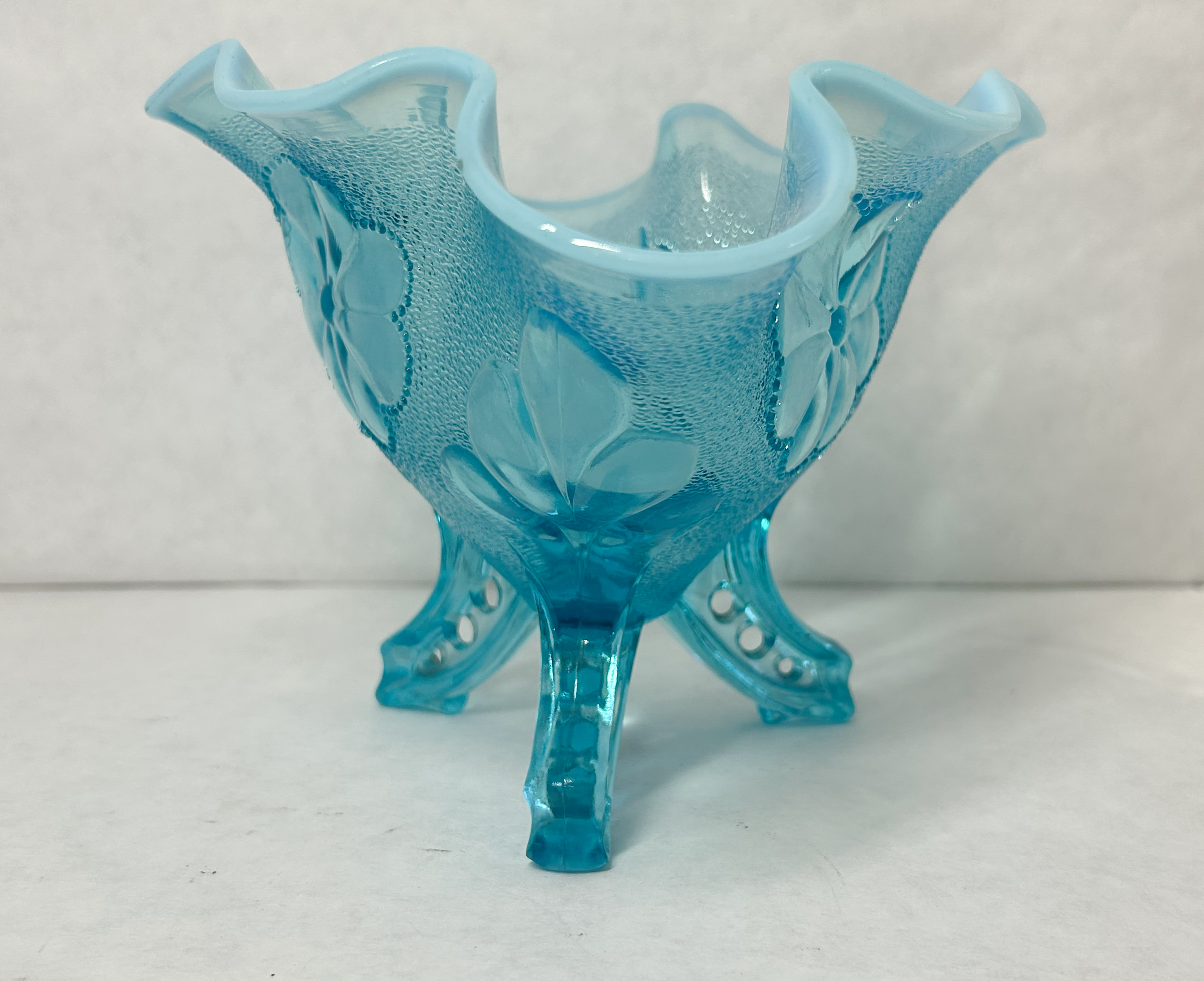 DUGAN AND FENTON BLUE GLASS