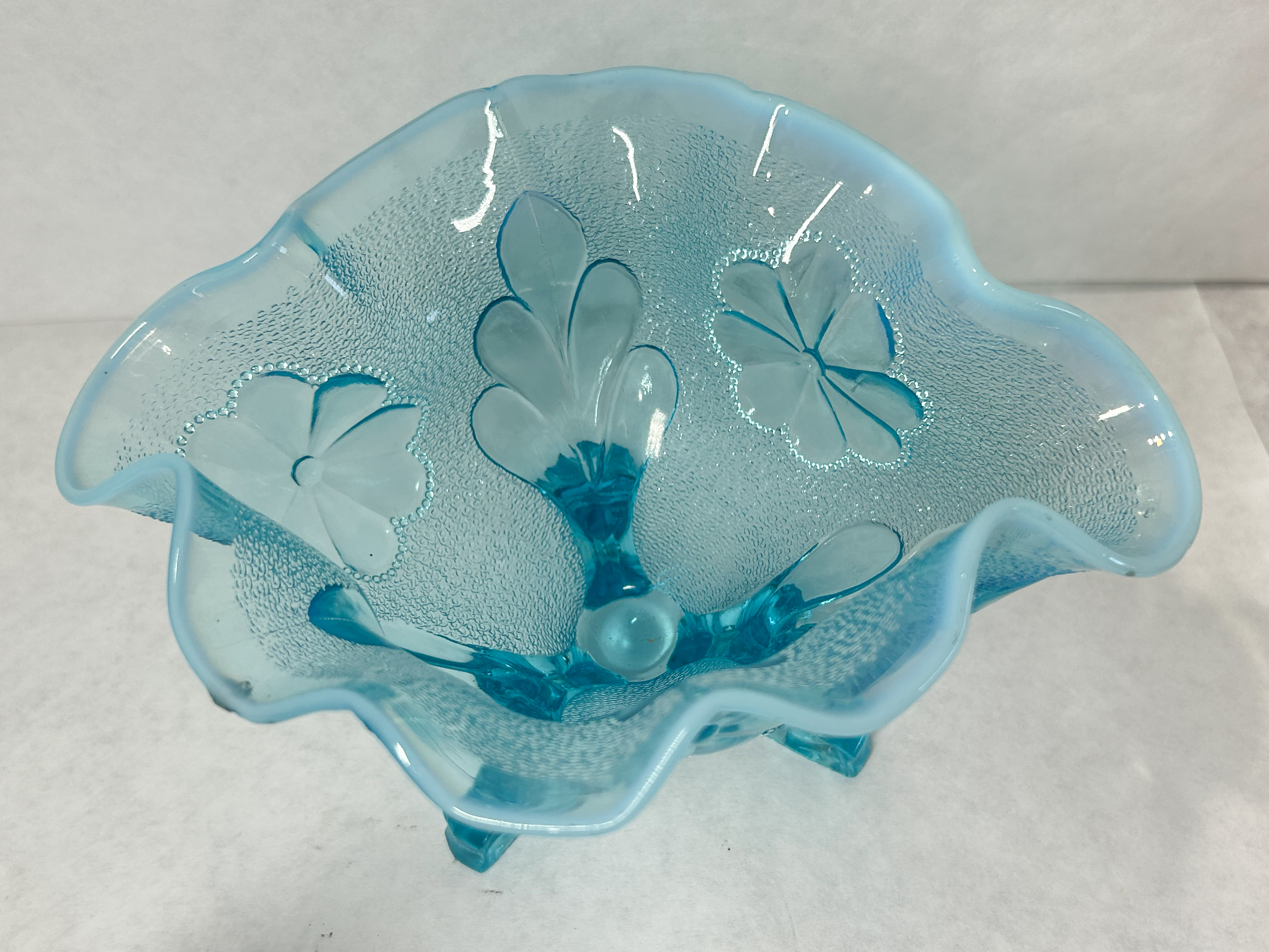 DUGAN AND FENTON BLUE GLASS