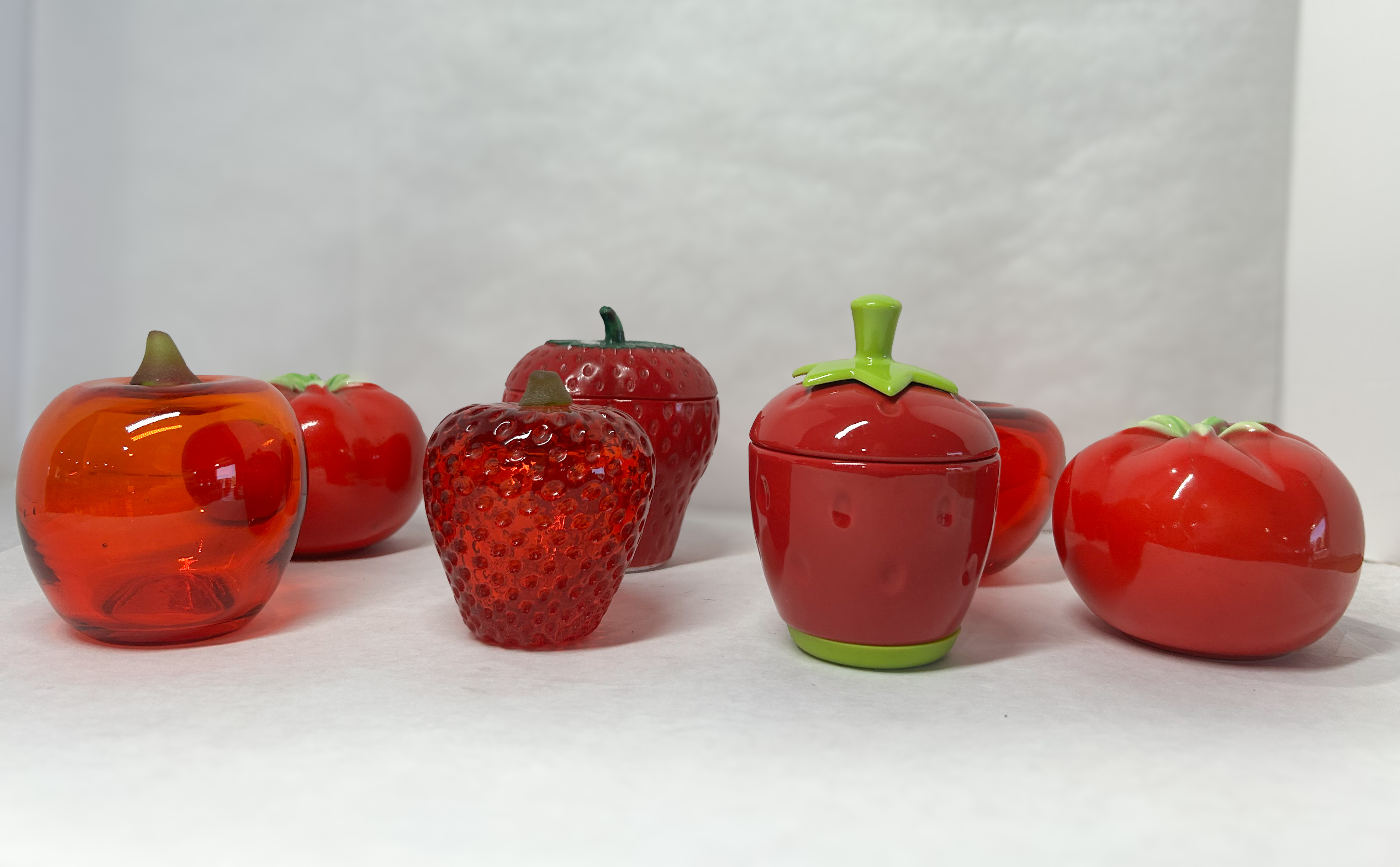MCM RED FRUIT CERAMIC AND GLASS