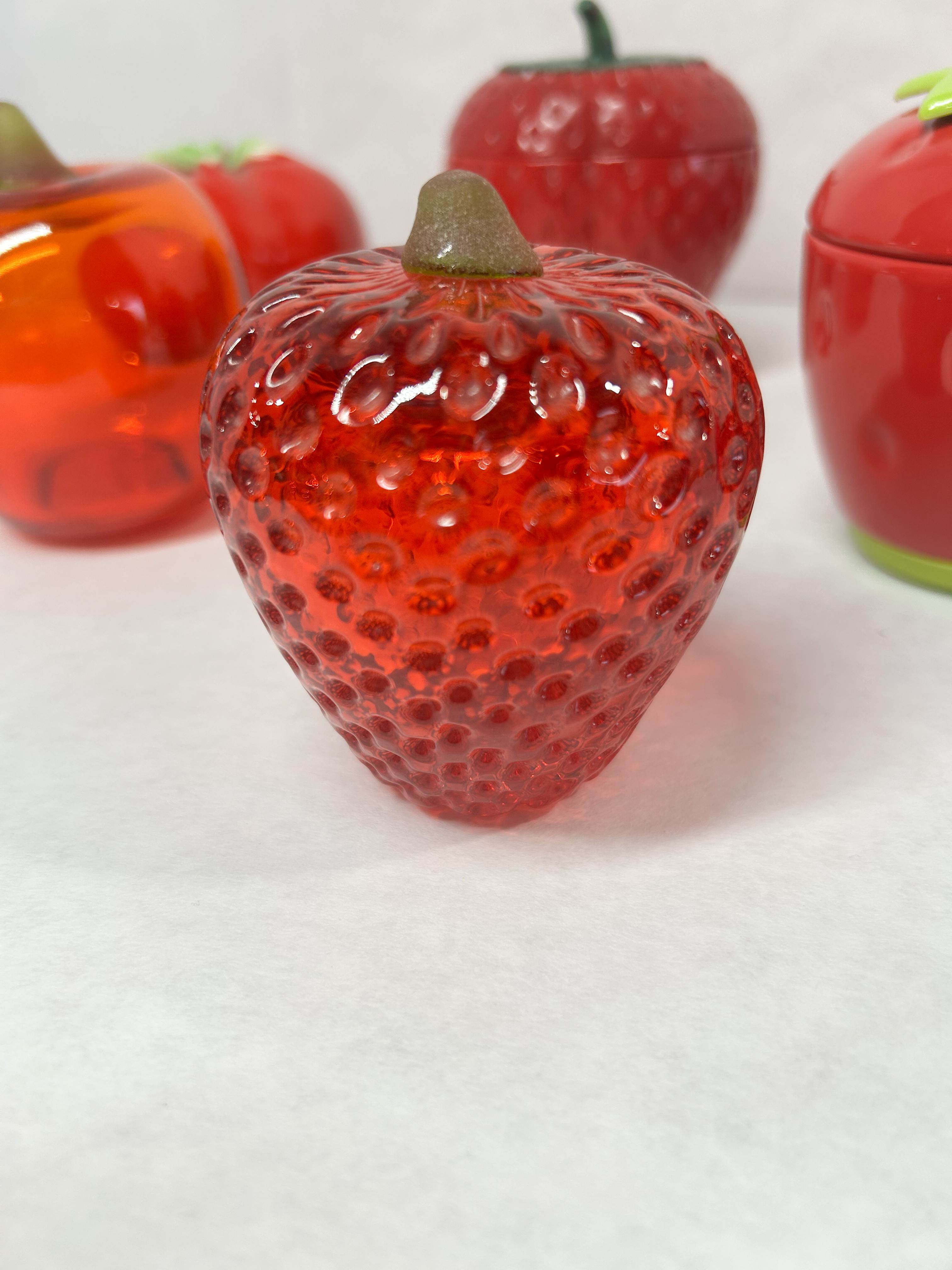 MCM RED FRUIT CERAMIC AND GLASS