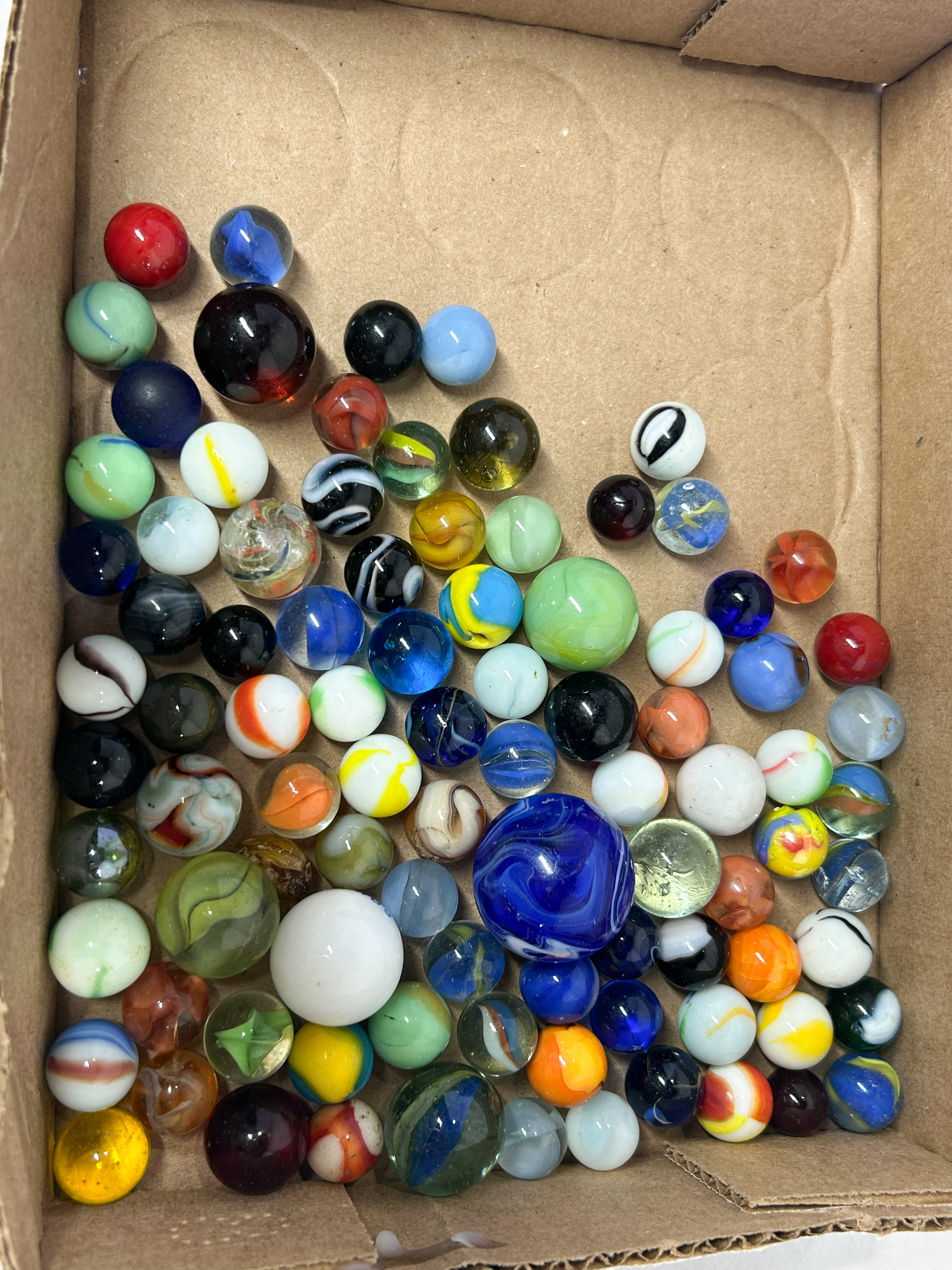 ACME VINTAGE MARBLES IN JAR
