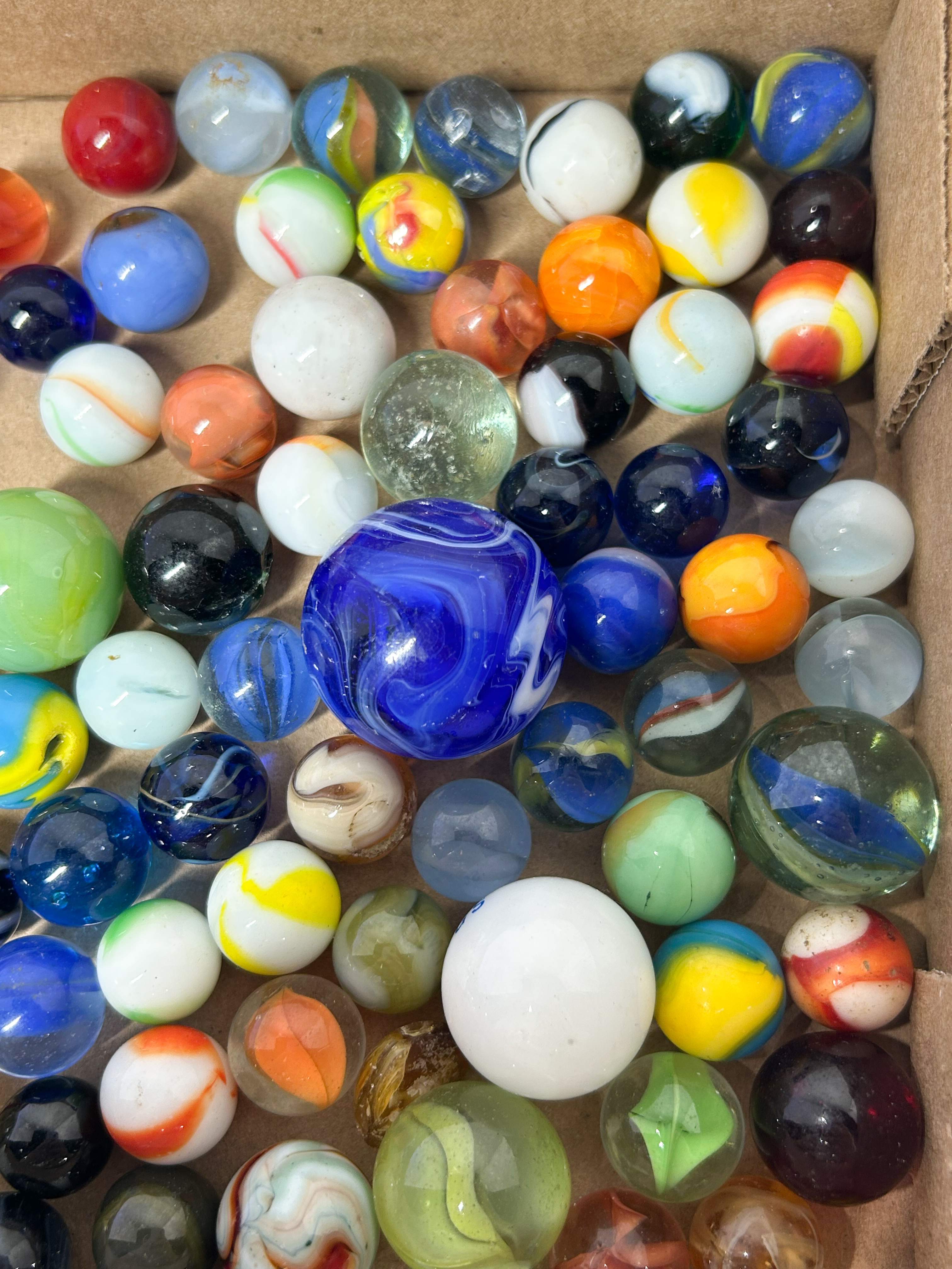 ACME VINTAGE MARBLES IN JAR