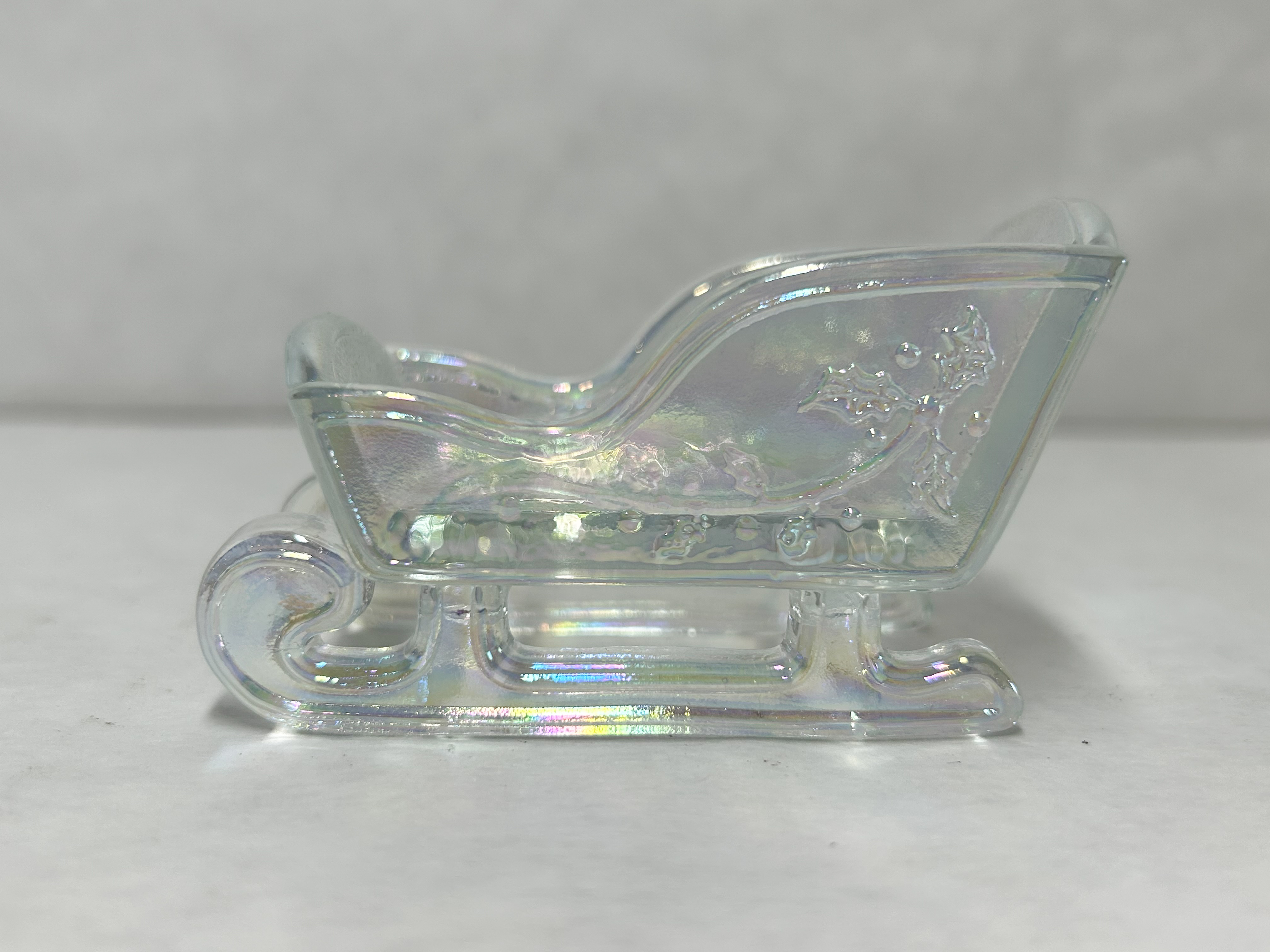 MOSSER IRIDESCENT GLASS SLEIGH