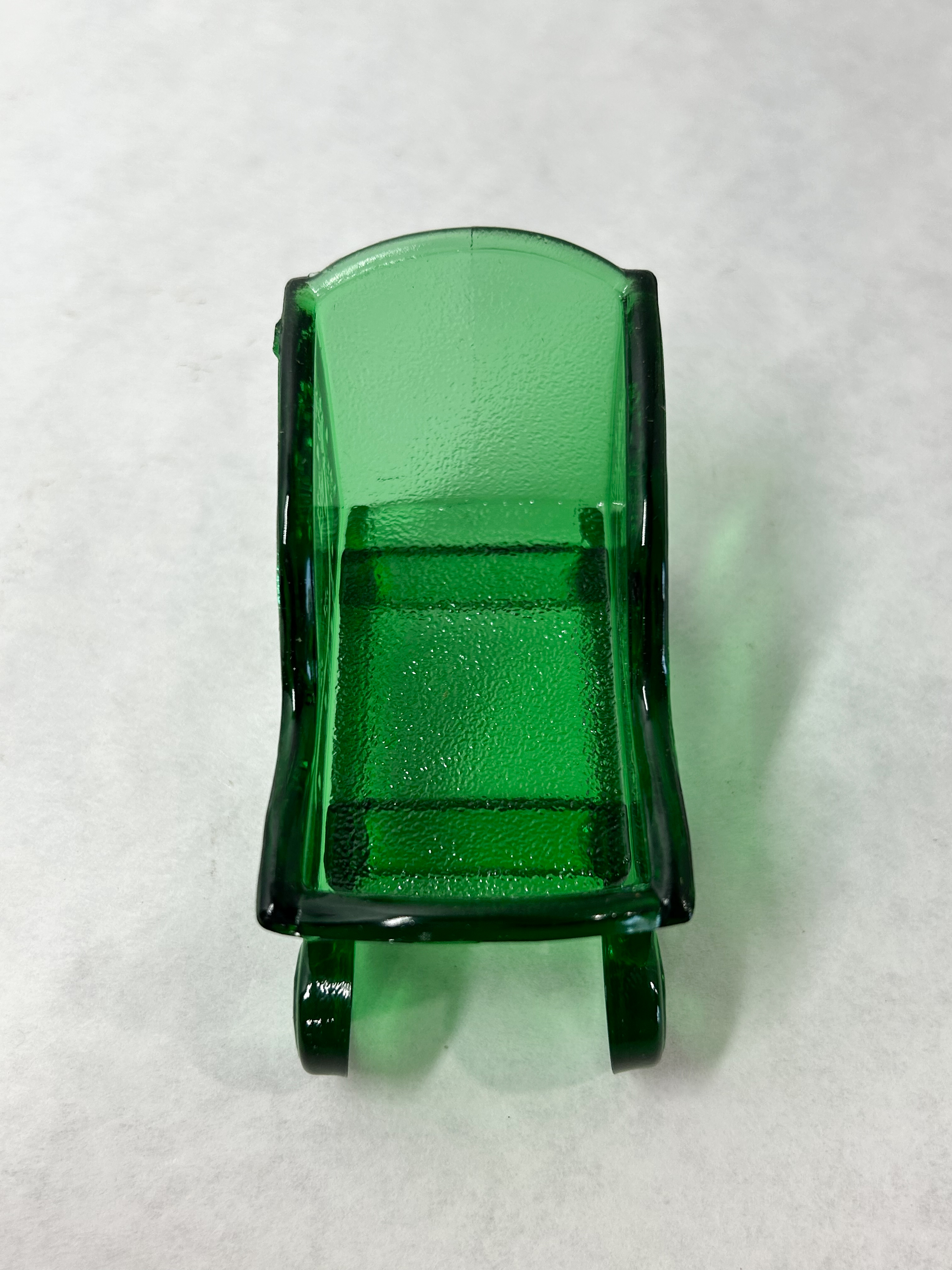 MOSSER GREEN GLASS HOLIDAY SLEIGH