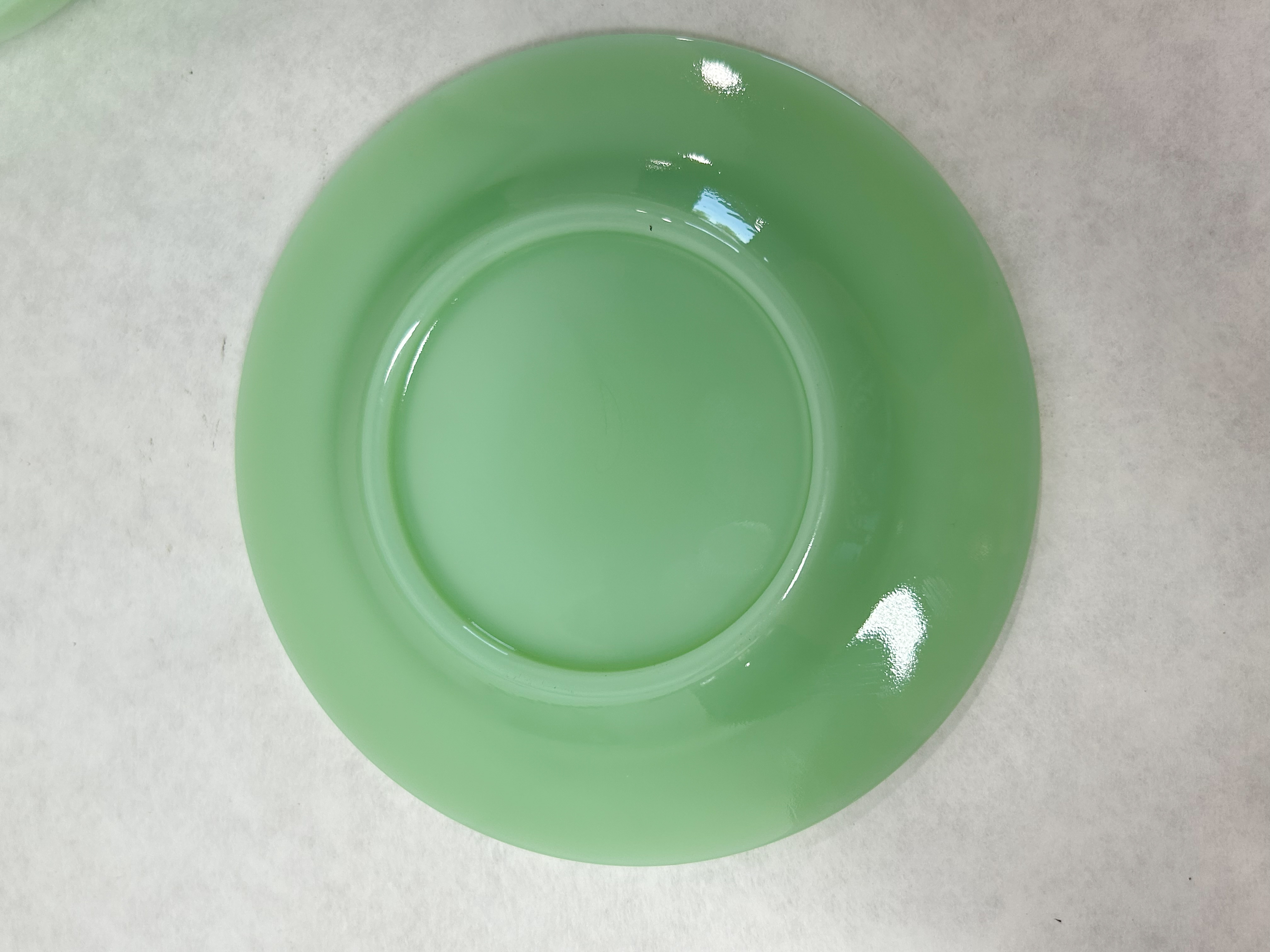 MOSSER JADEITE GLASS BOWL AND SAUCER