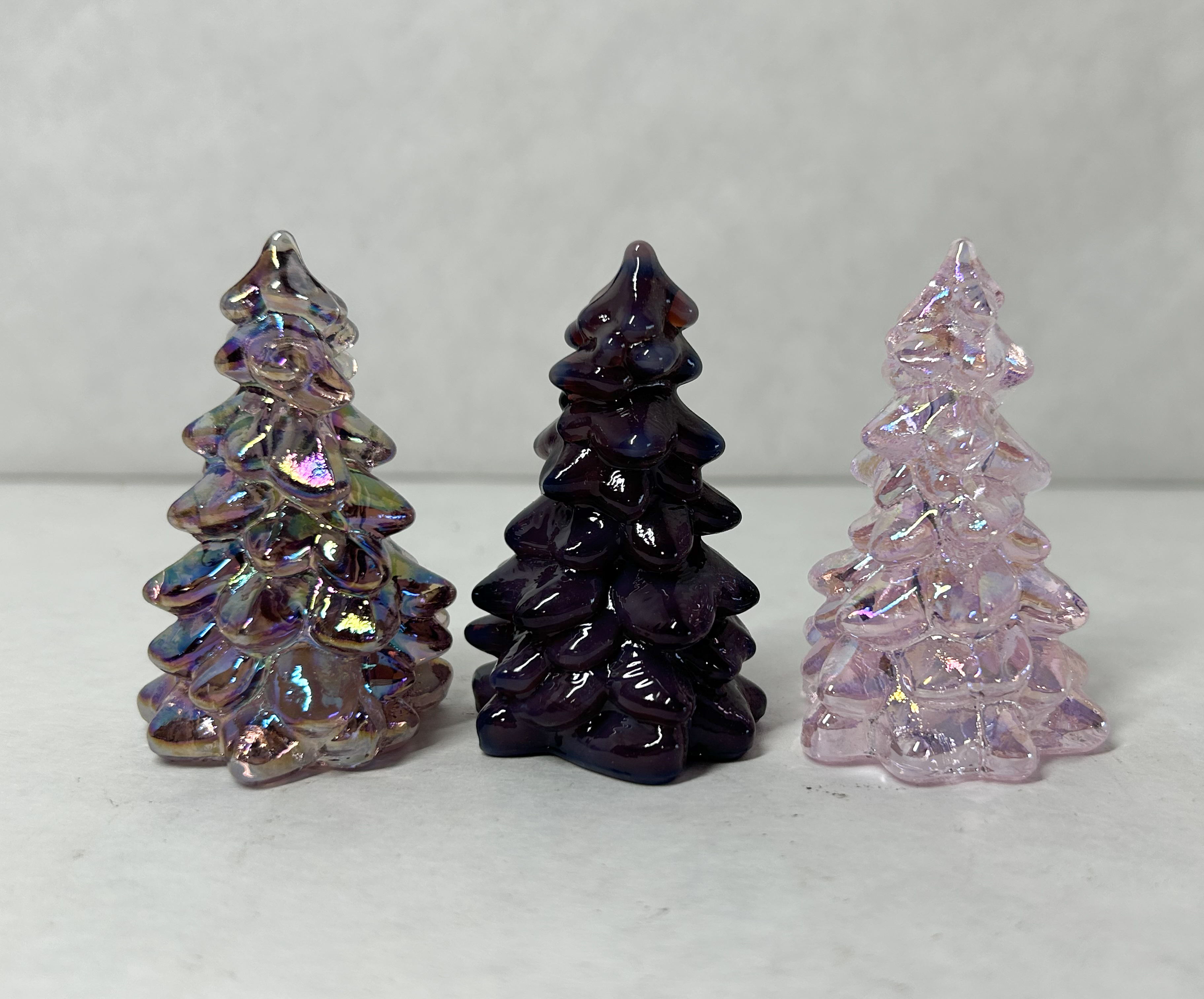 MOSSER ASSORTED MINIATURE GLASS TREES