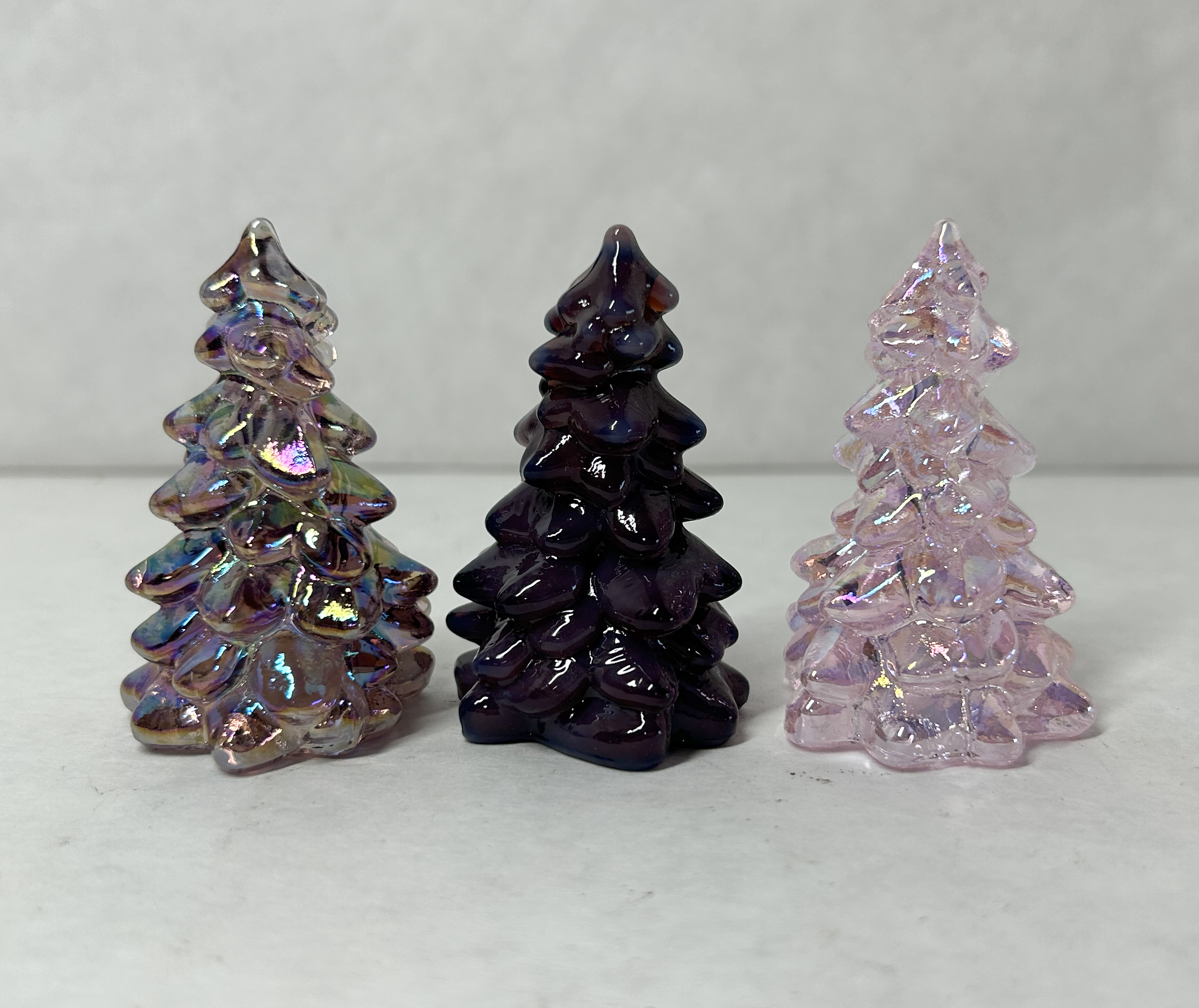 MOSSER ASSORTED MINIATURE GLASS TREES