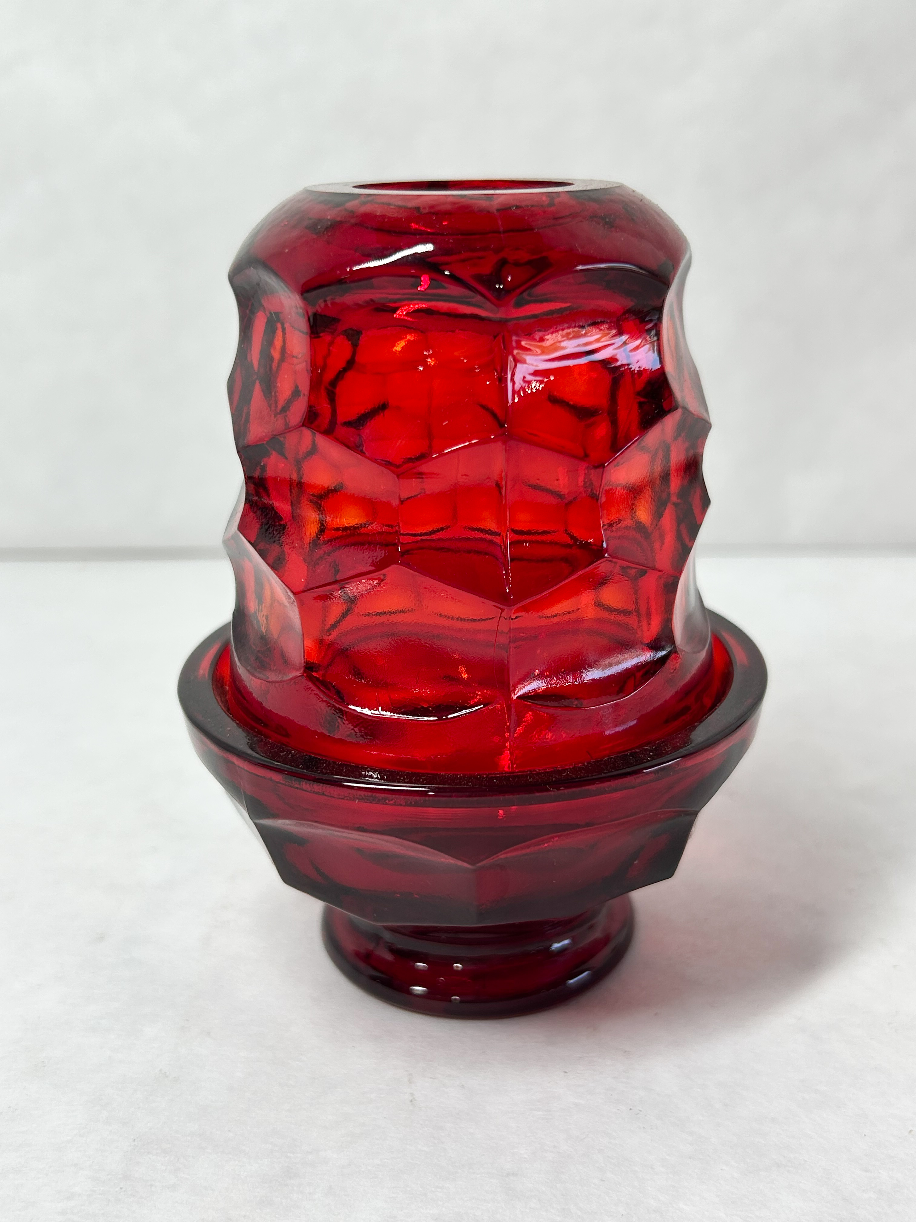MOSSER GLASS RUBY FAIRY LAMP