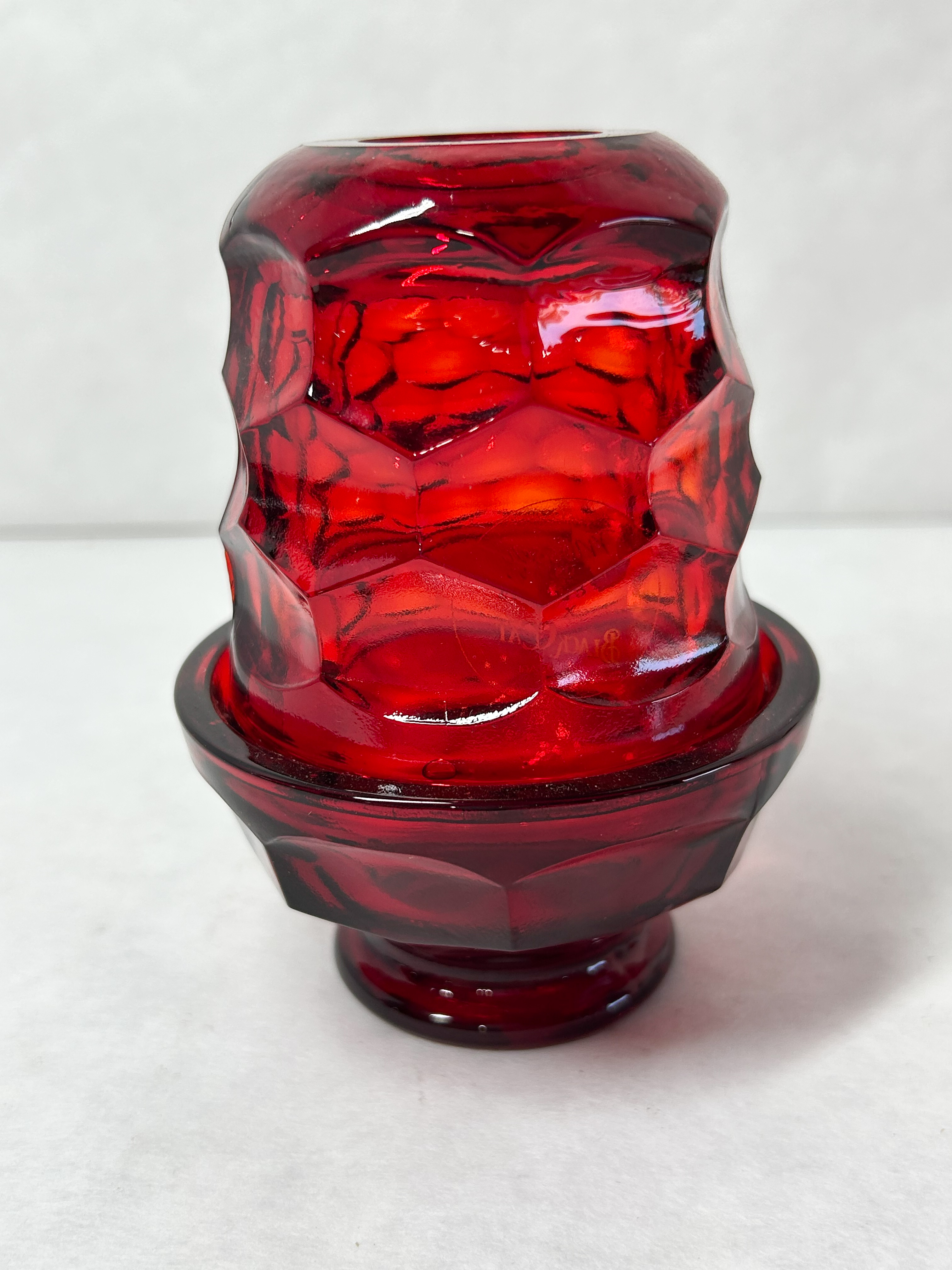 MOSSER GLASS RUBY FAIRY LAMP
