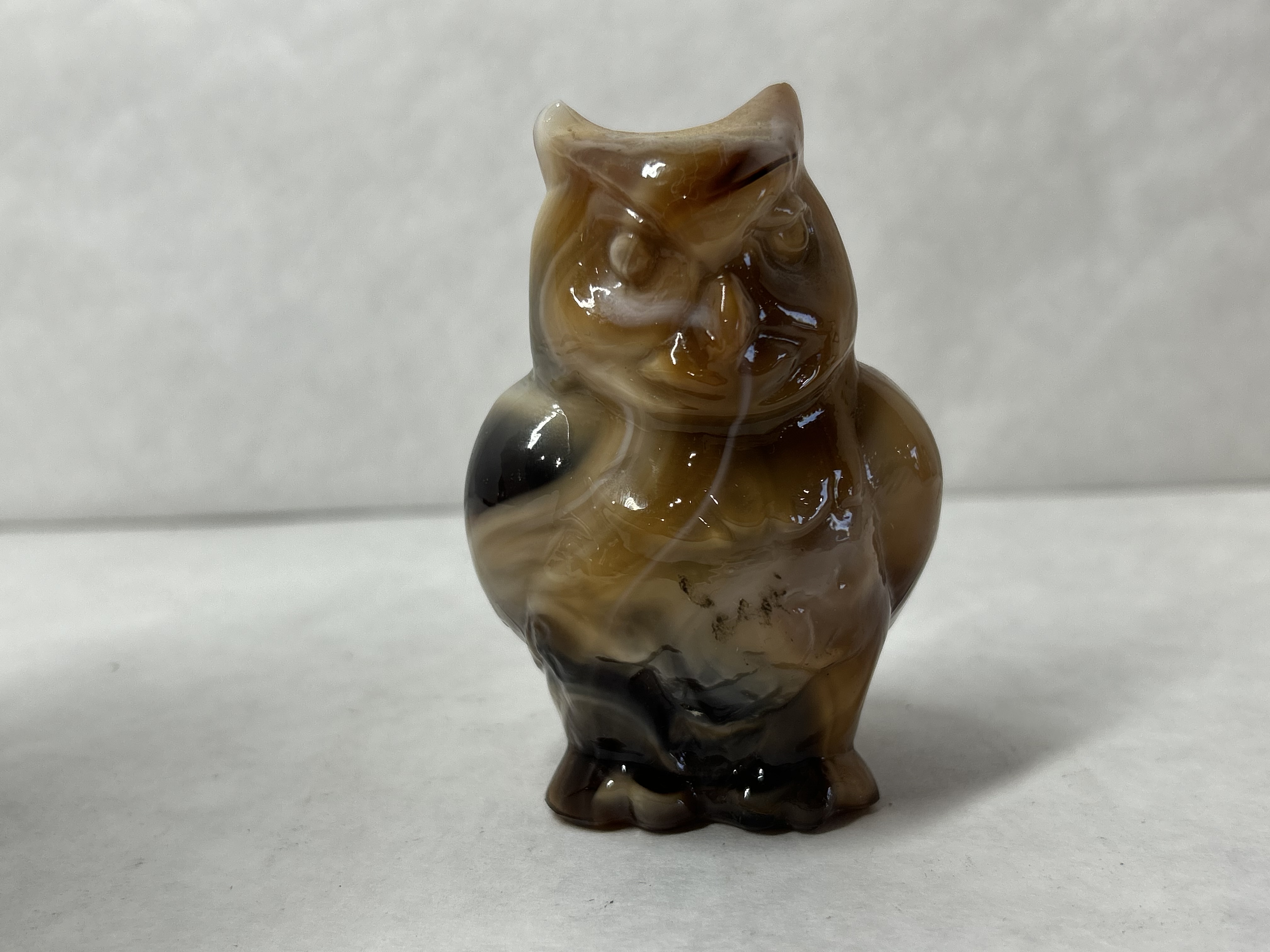 IMPERIAL SLAG GLASS OWL, 1970S