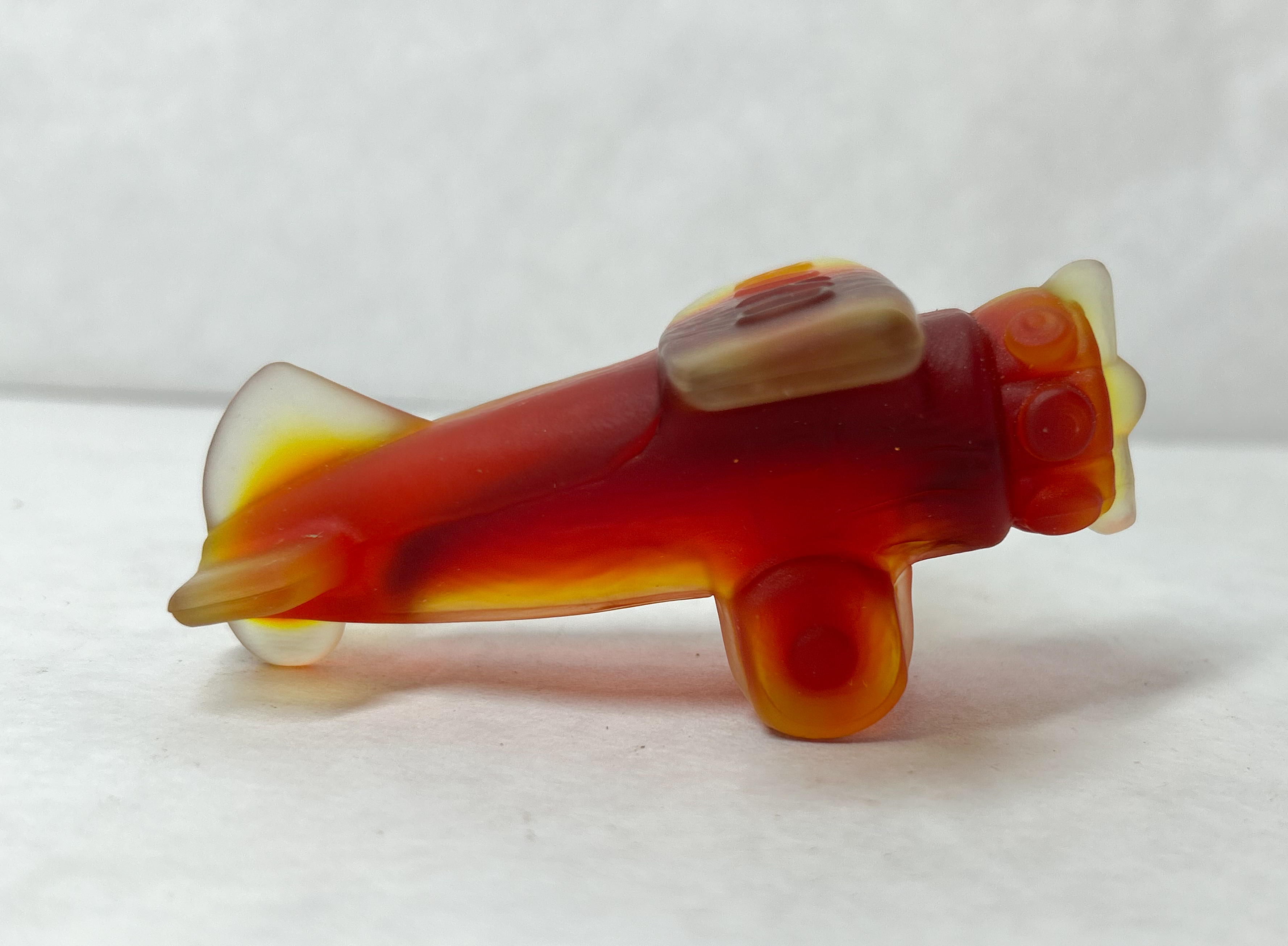 BOYD AMBERINA SATIN GLASS AIRPLANE