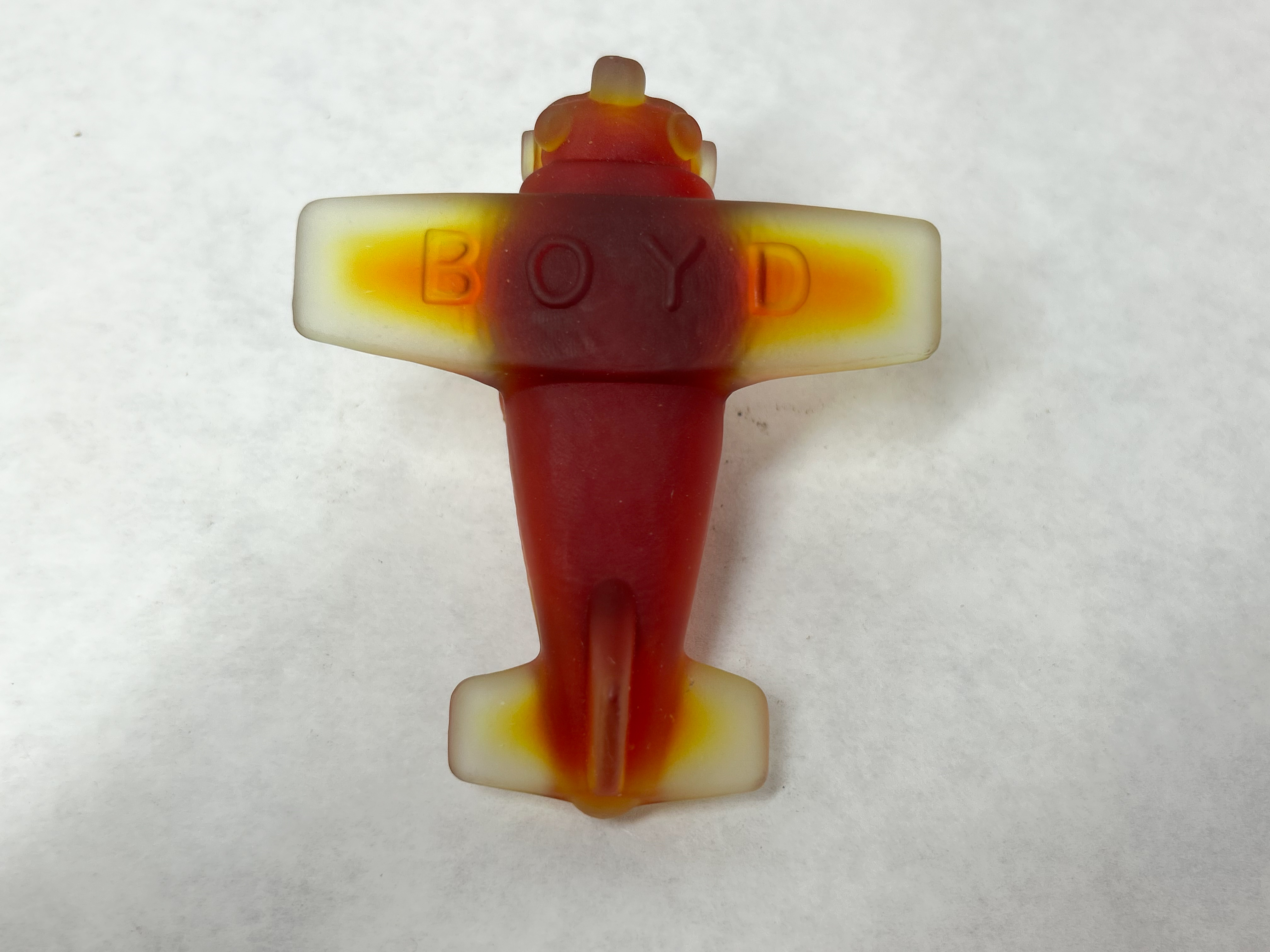 BOYD AMBERINA SATIN GLASS AIRPLANE