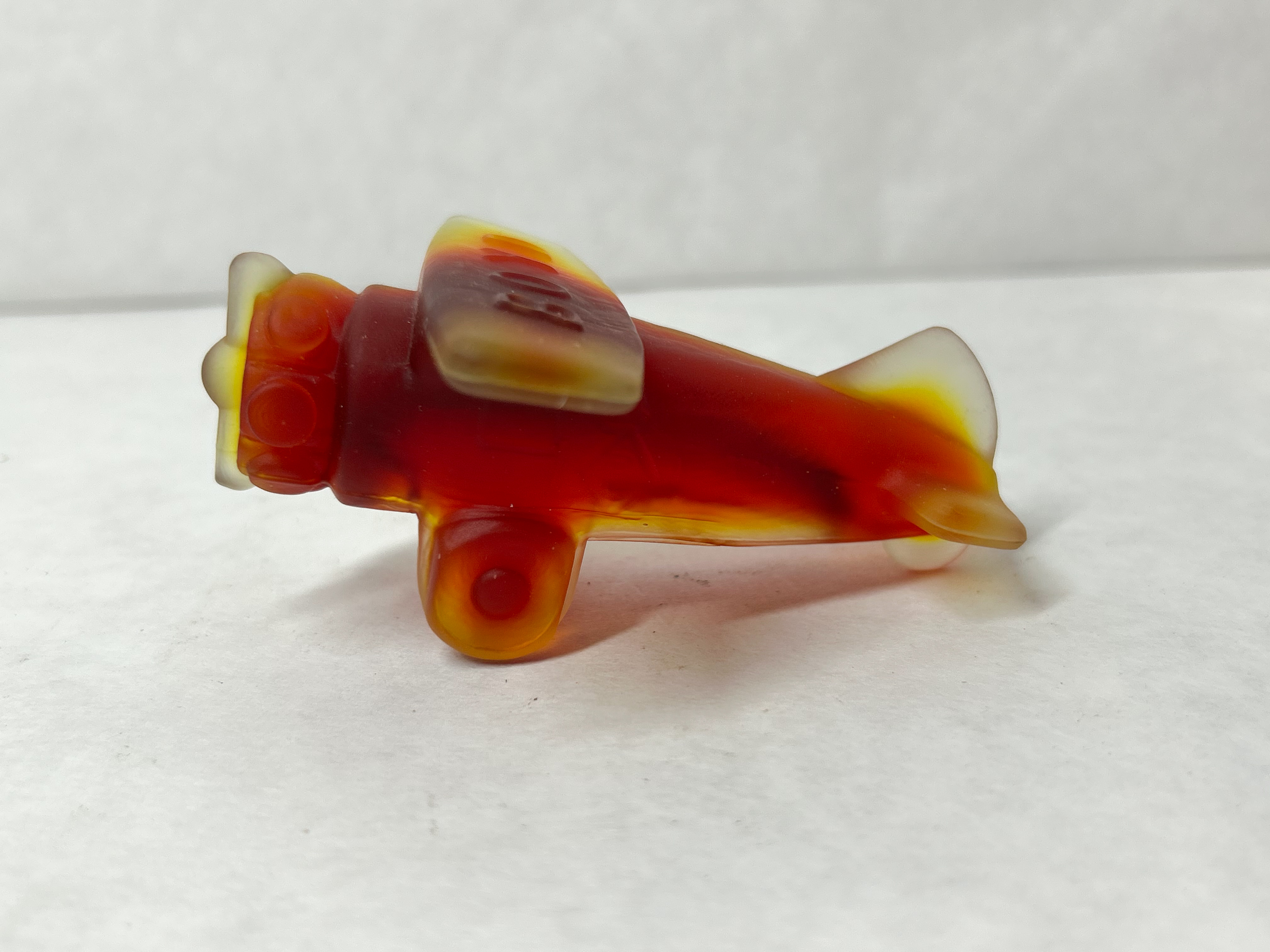 BOYD AMBERINA SATIN GLASS AIRPLANE