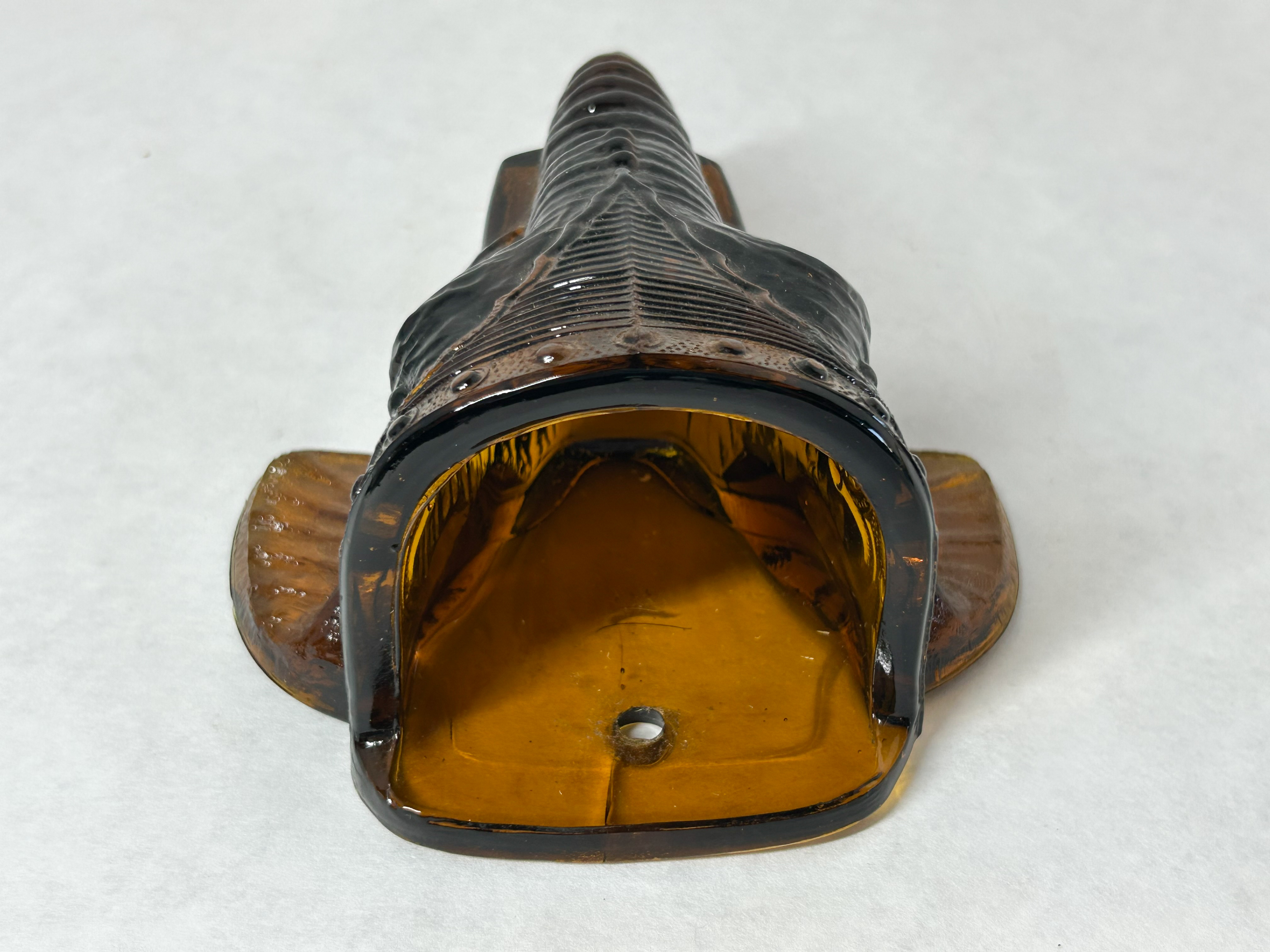 BOYD AMBER GLASS ELEPHANT WALL POCKET