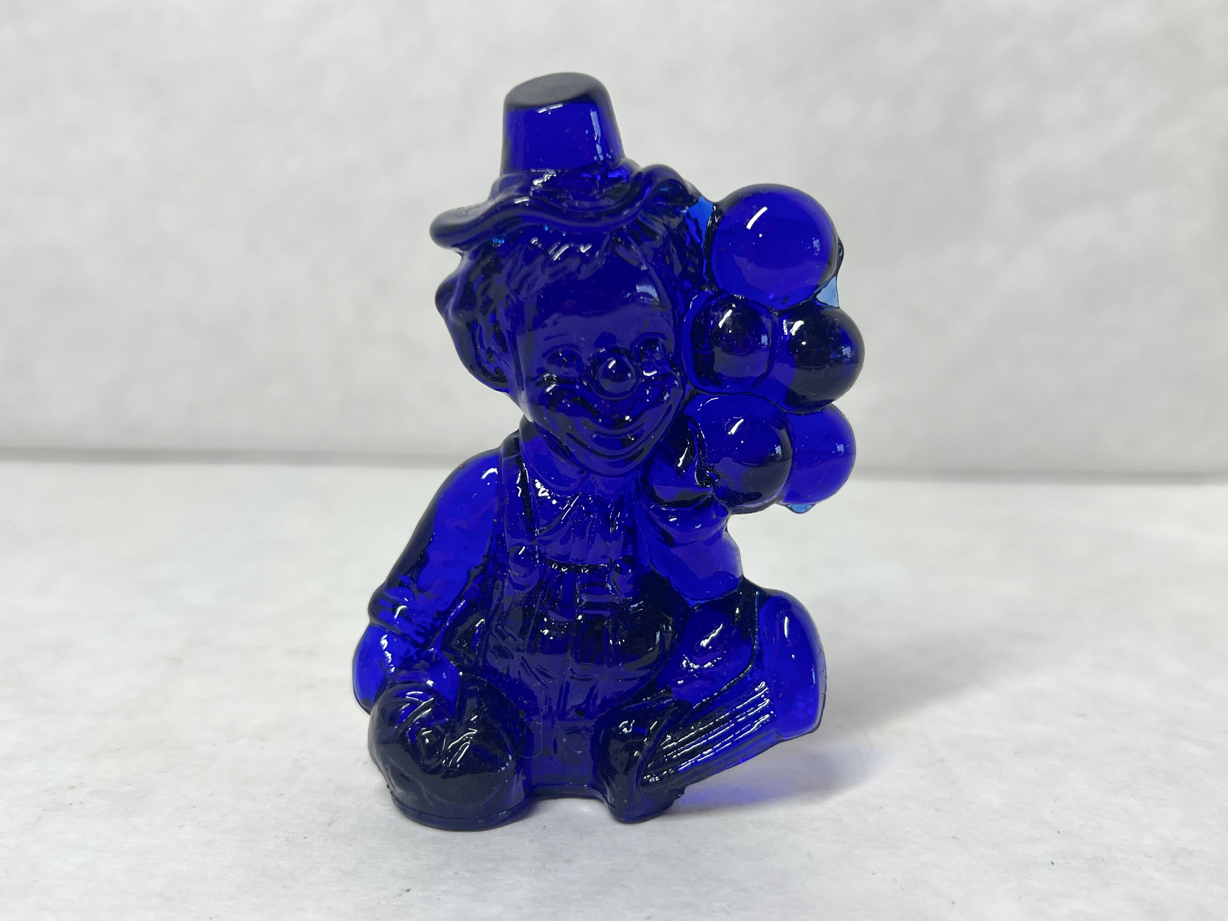 MOSSER COBALT GLASS CLOWN 1981