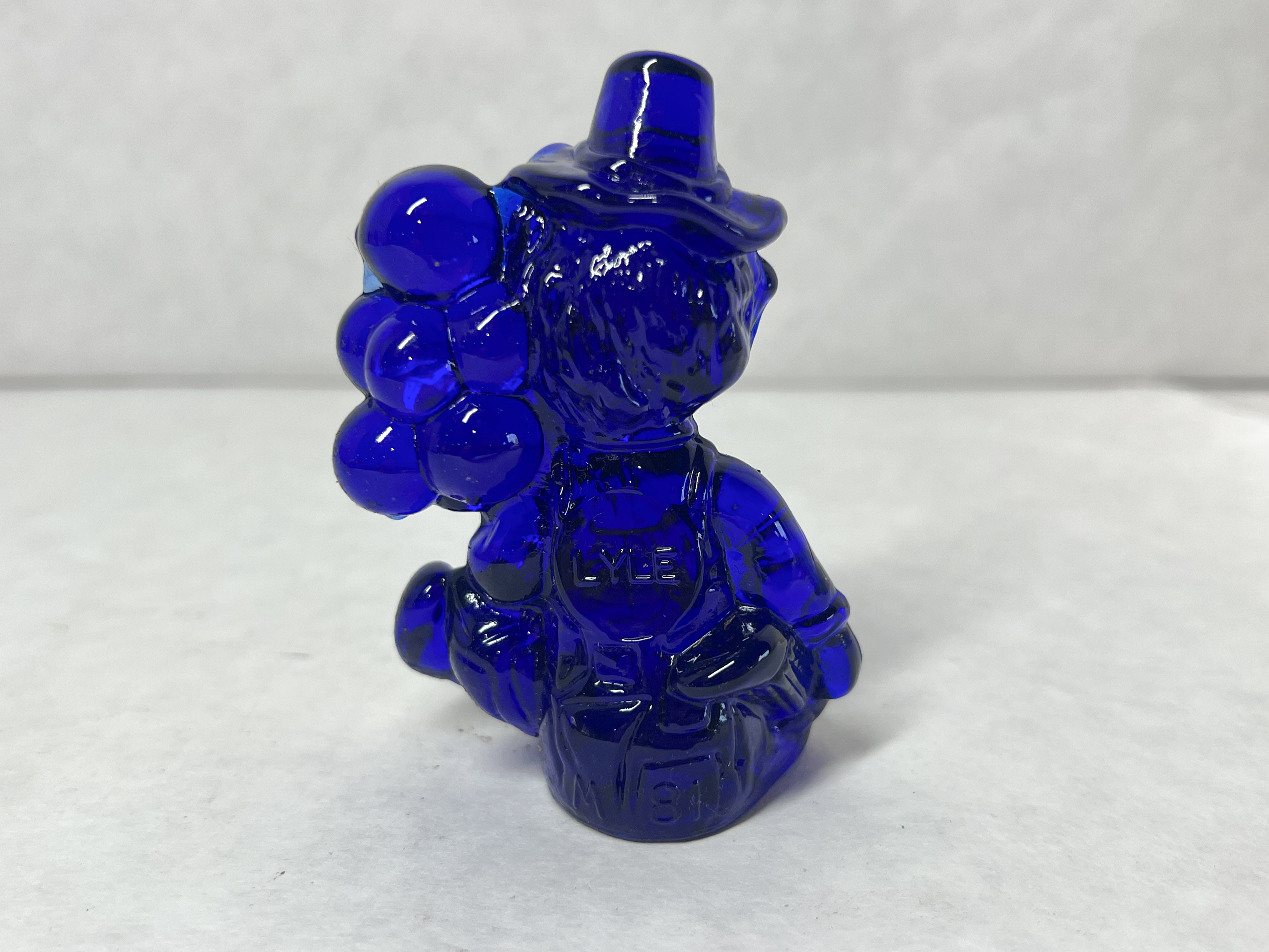MOSSER COBALT GLASS CLOWN 1981
