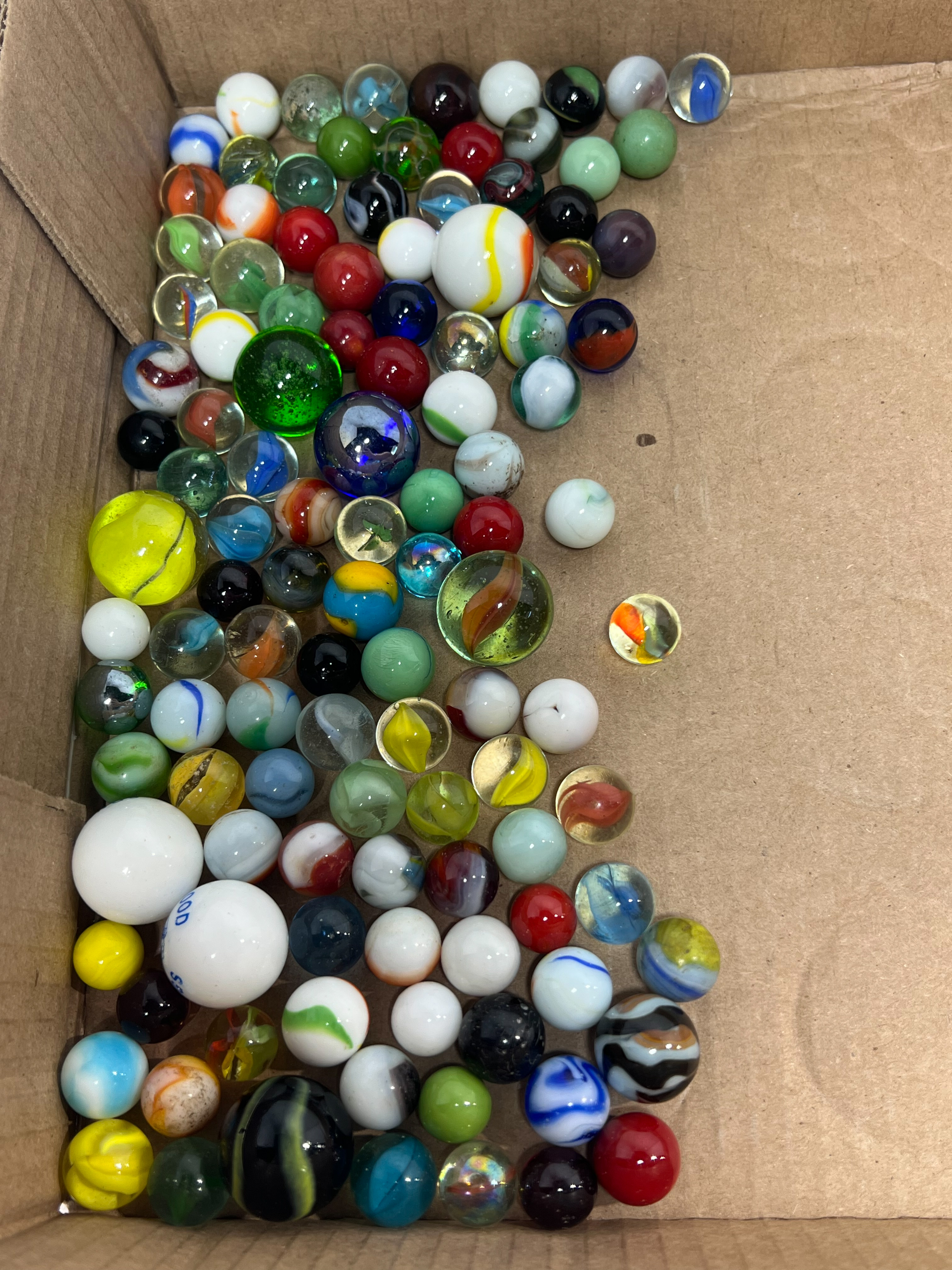 ASSORTED GLASS MARBLES, 20TH CENTURY