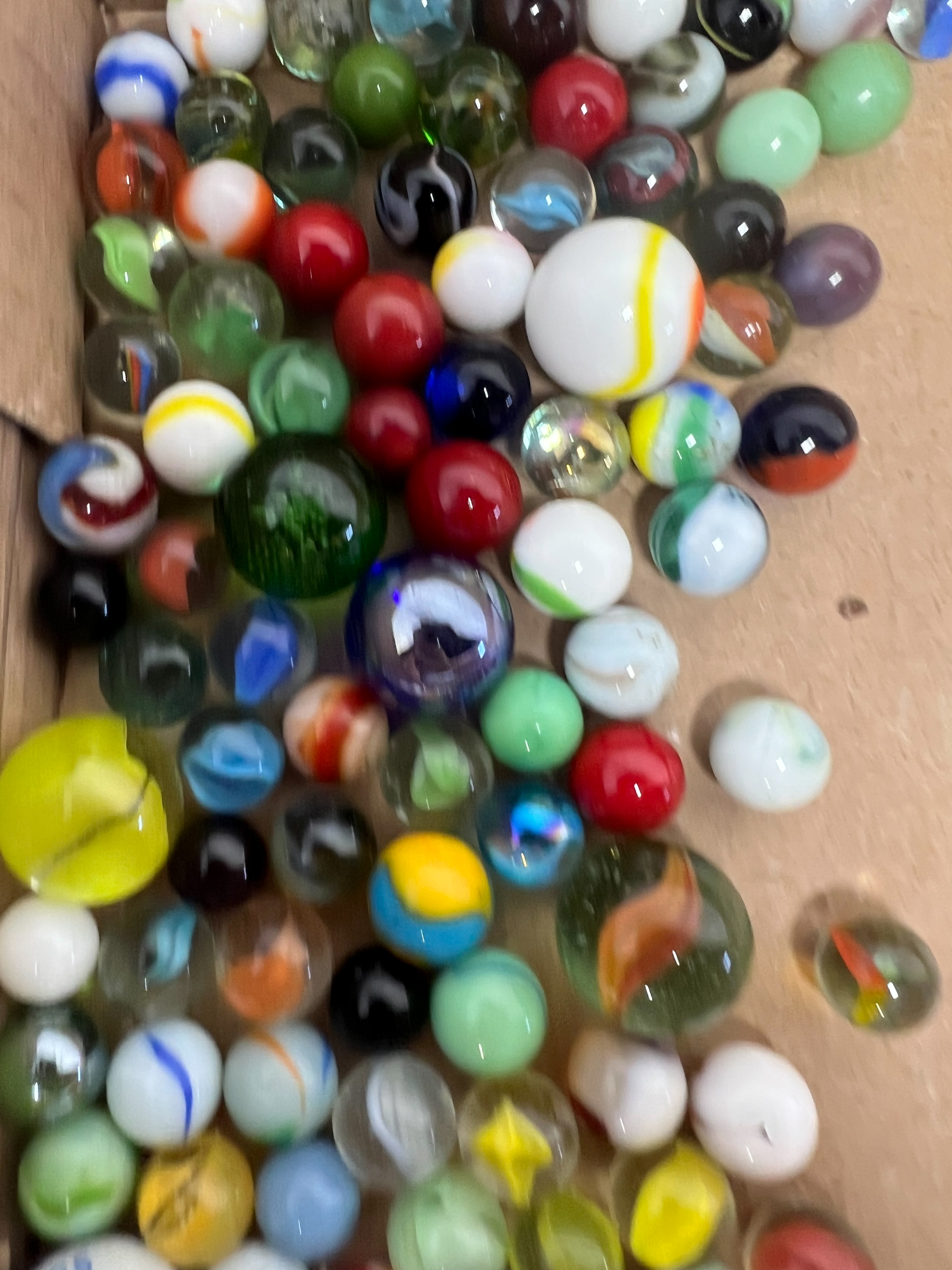 ASSORTED GLASS MARBLES, 20TH CENTURY