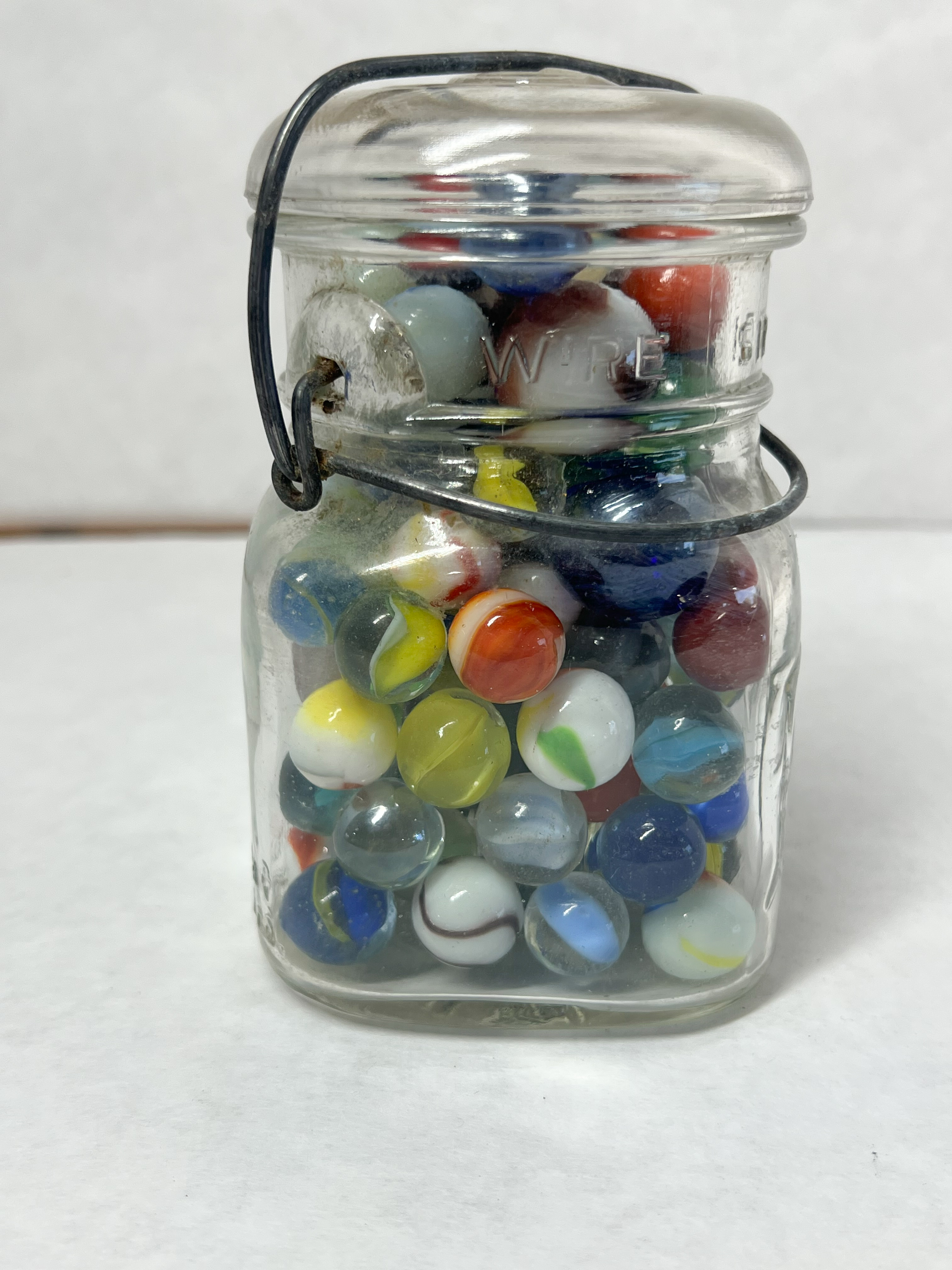 ILLINOIS GLASS CO MARBLES AND JAR