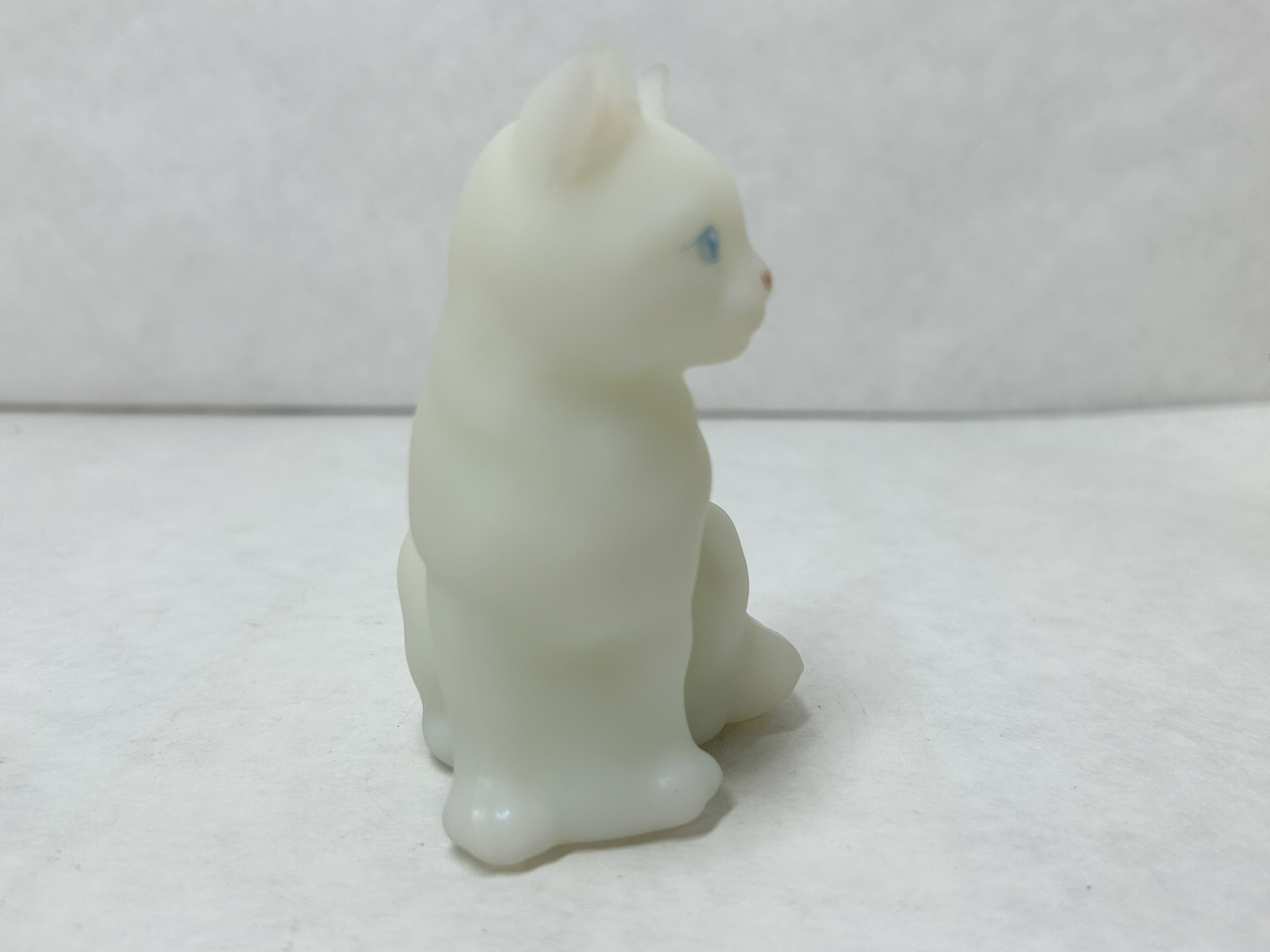 FENTON SATIN GLASS CAT FIGURINE