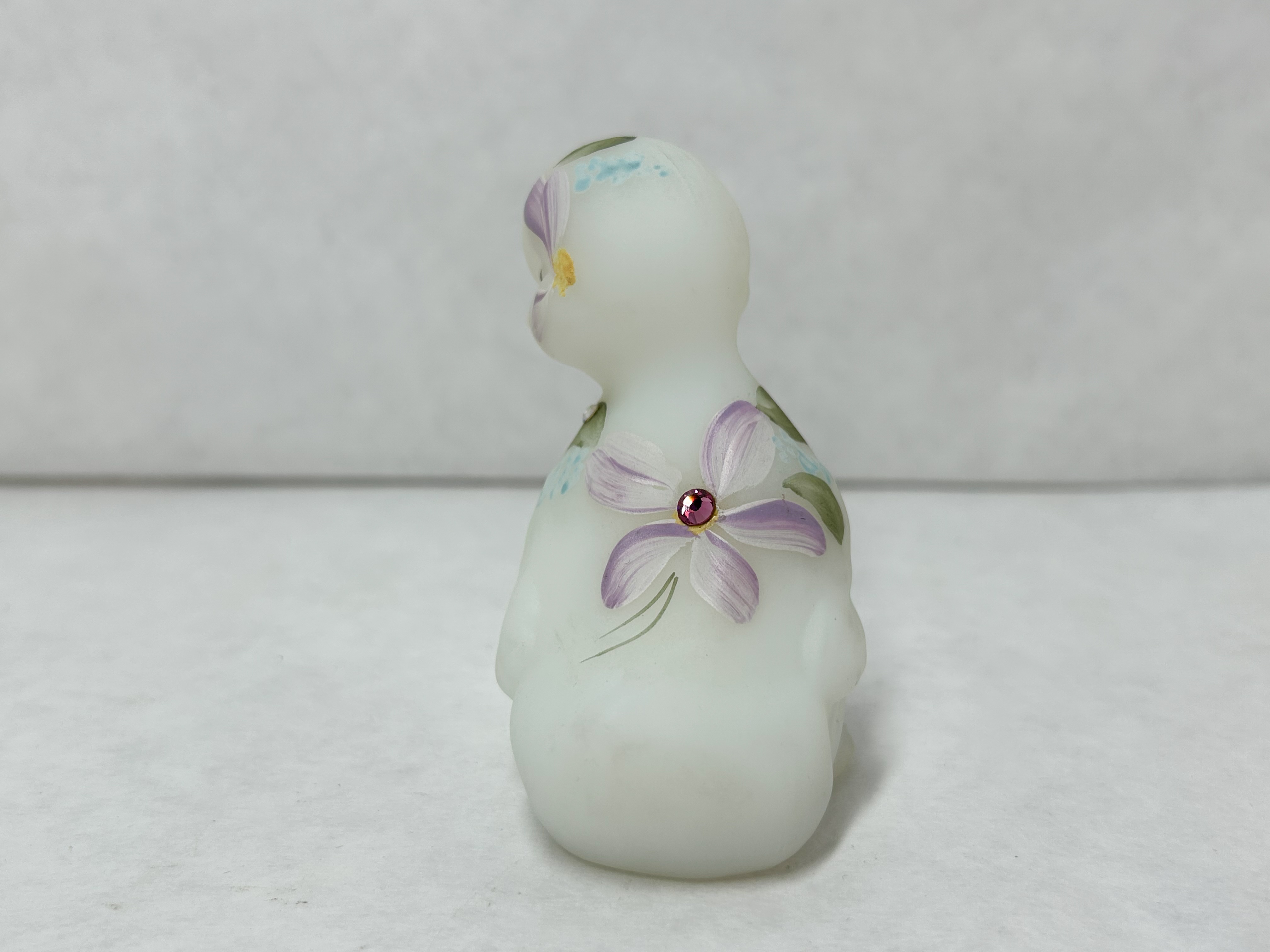 FENTON HAND PAINTED SATIN GLASS DUCKLING