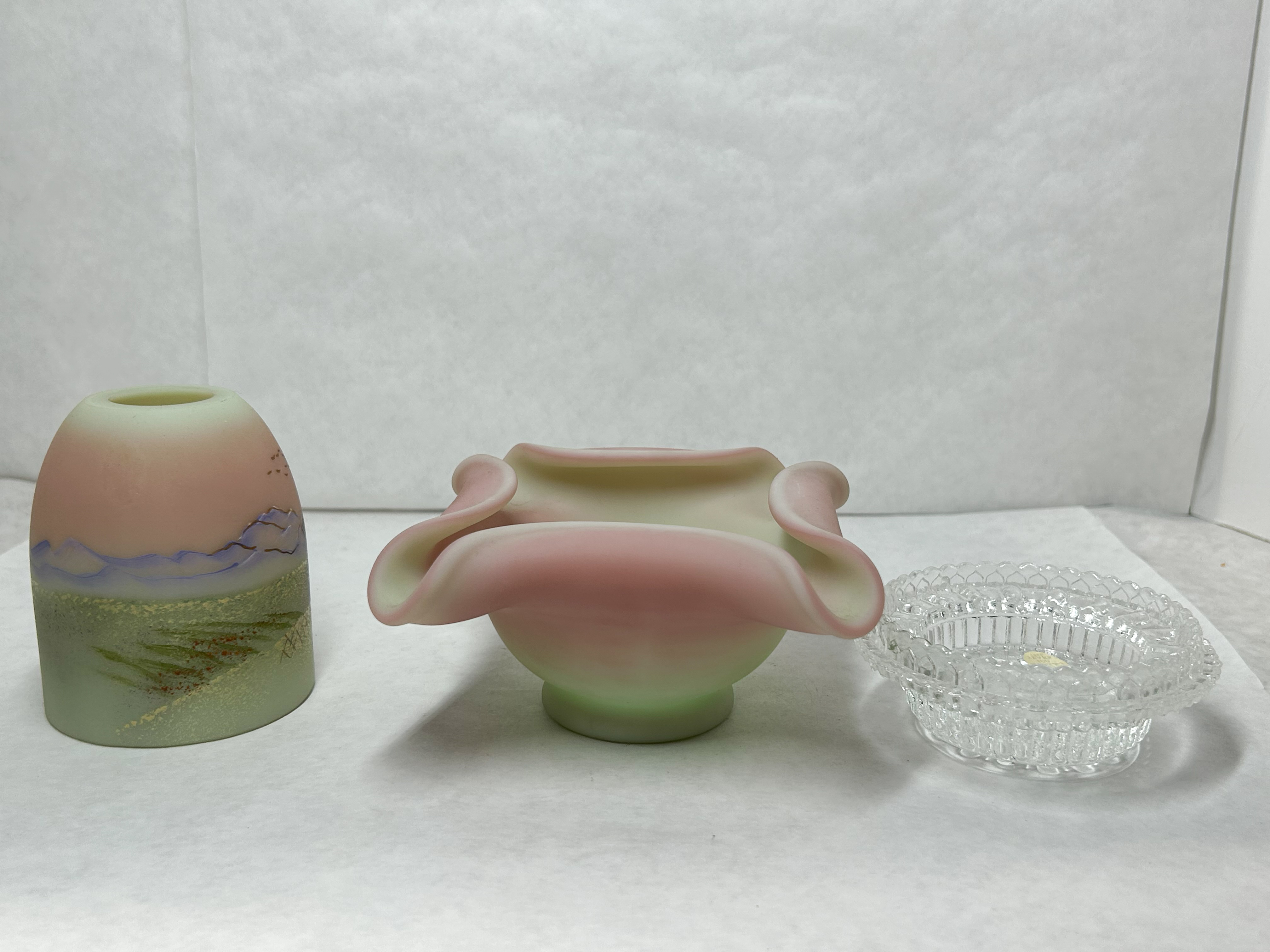 FENTON BURMESE GLASS FAIRY LAMP 840/1950