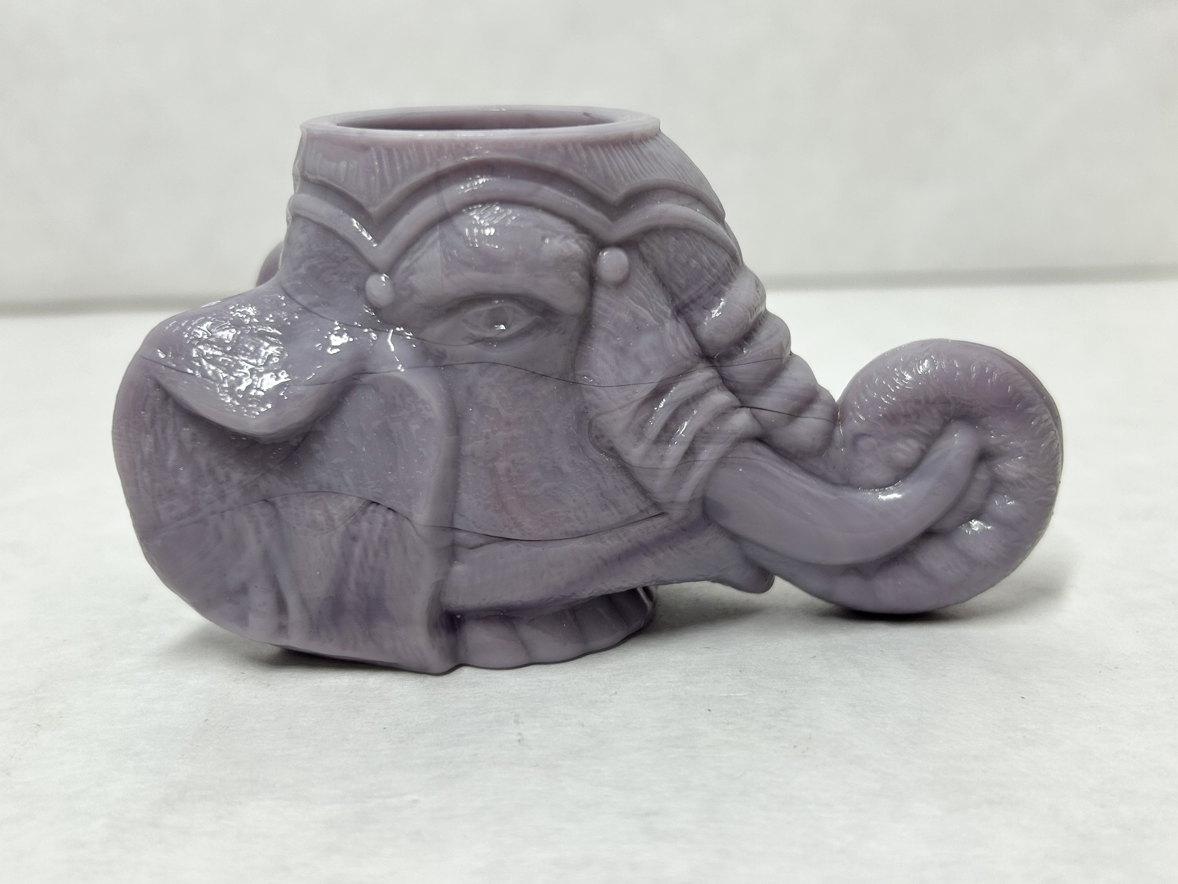 BOYD GLASS PURPLE SLAG ELEPHANT