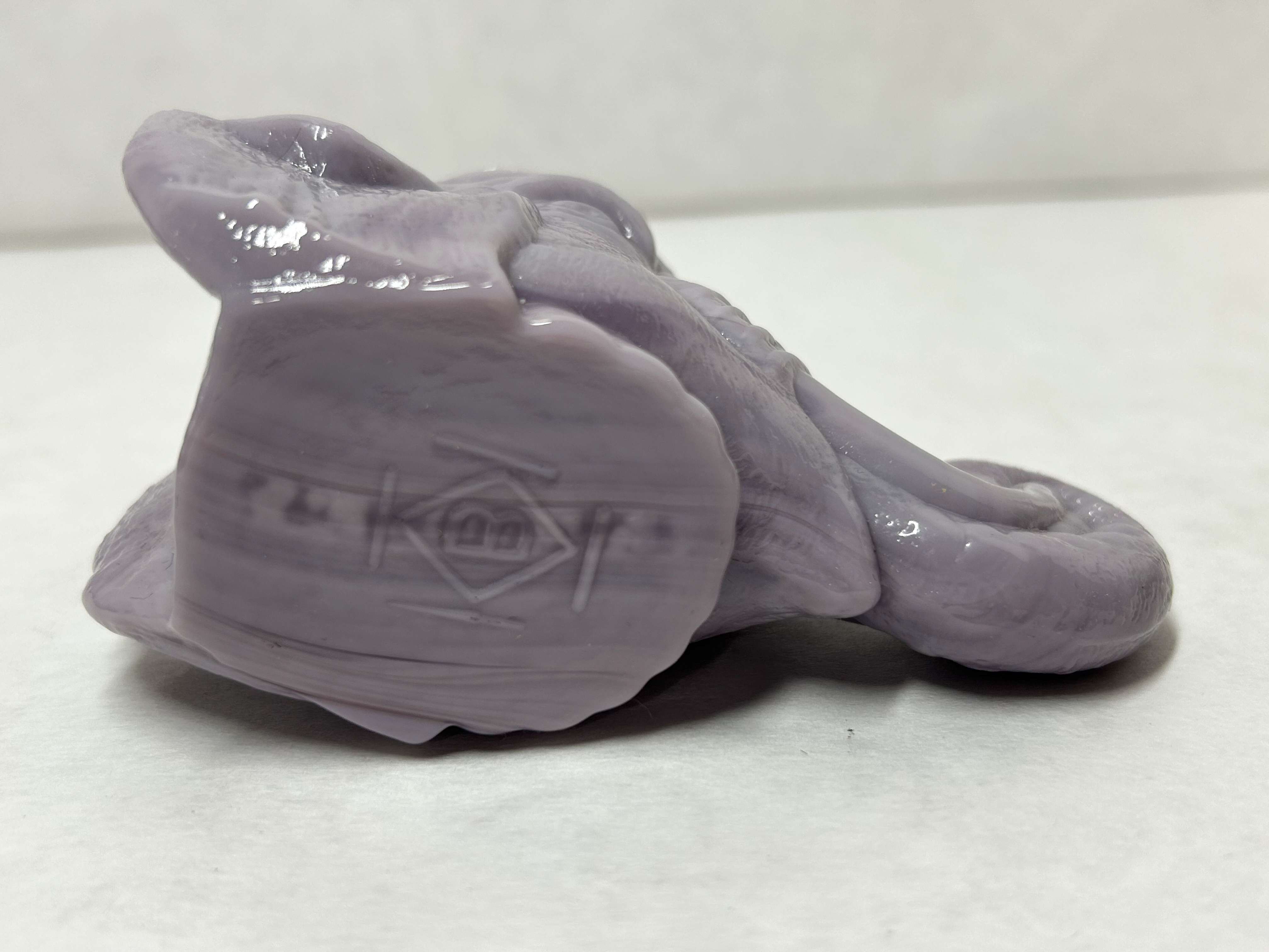 BOYD GLASS PURPLE SLAG ELEPHANT