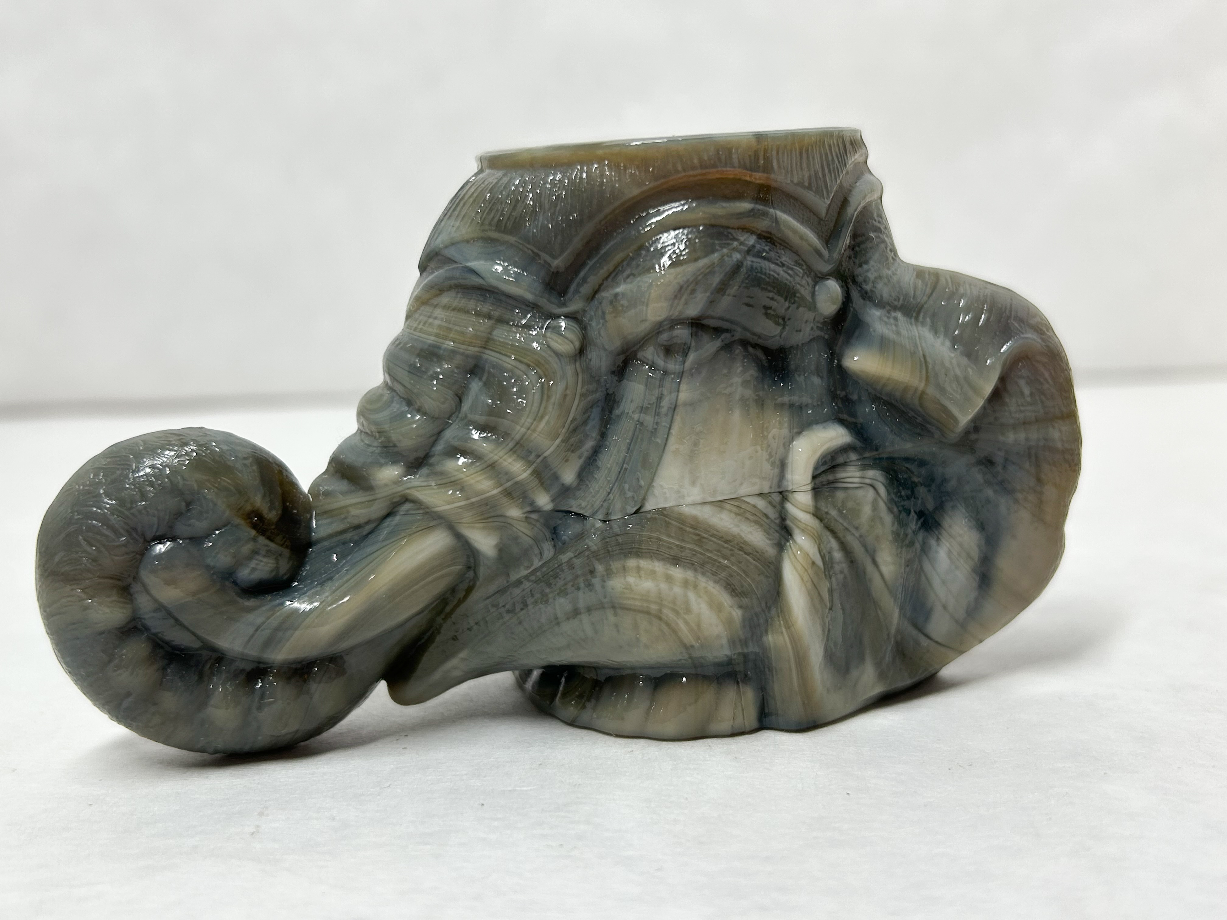 BOYD GLASS ELEPHANT TOOTHPICK HOLDER