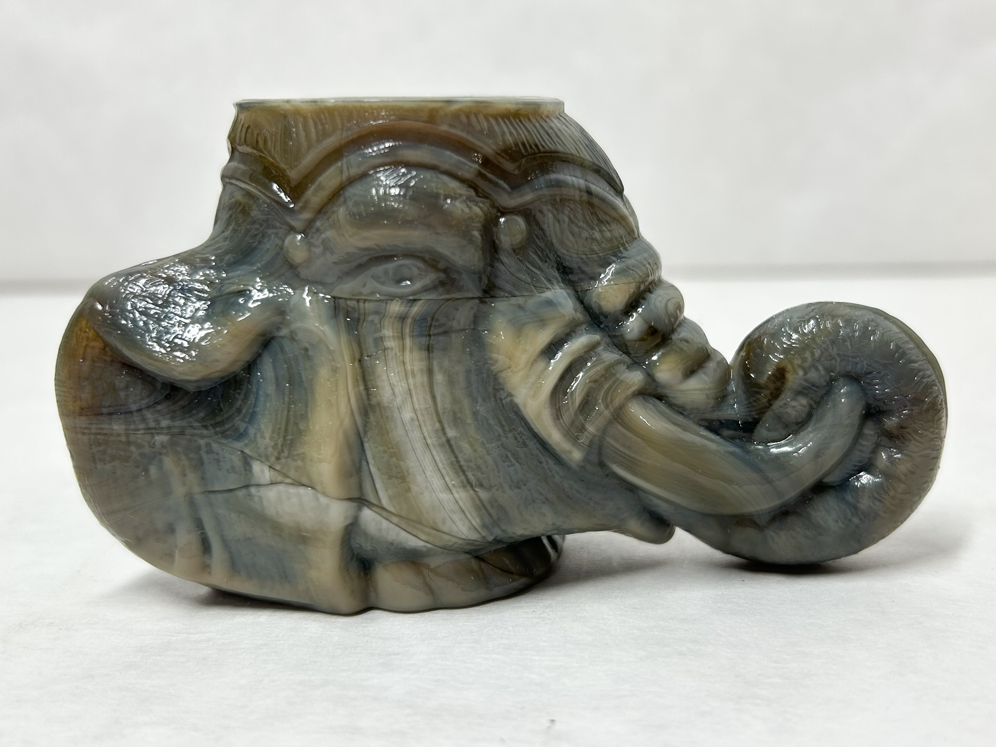 BOYD GLASS ELEPHANT TOOTHPICK HOLDER