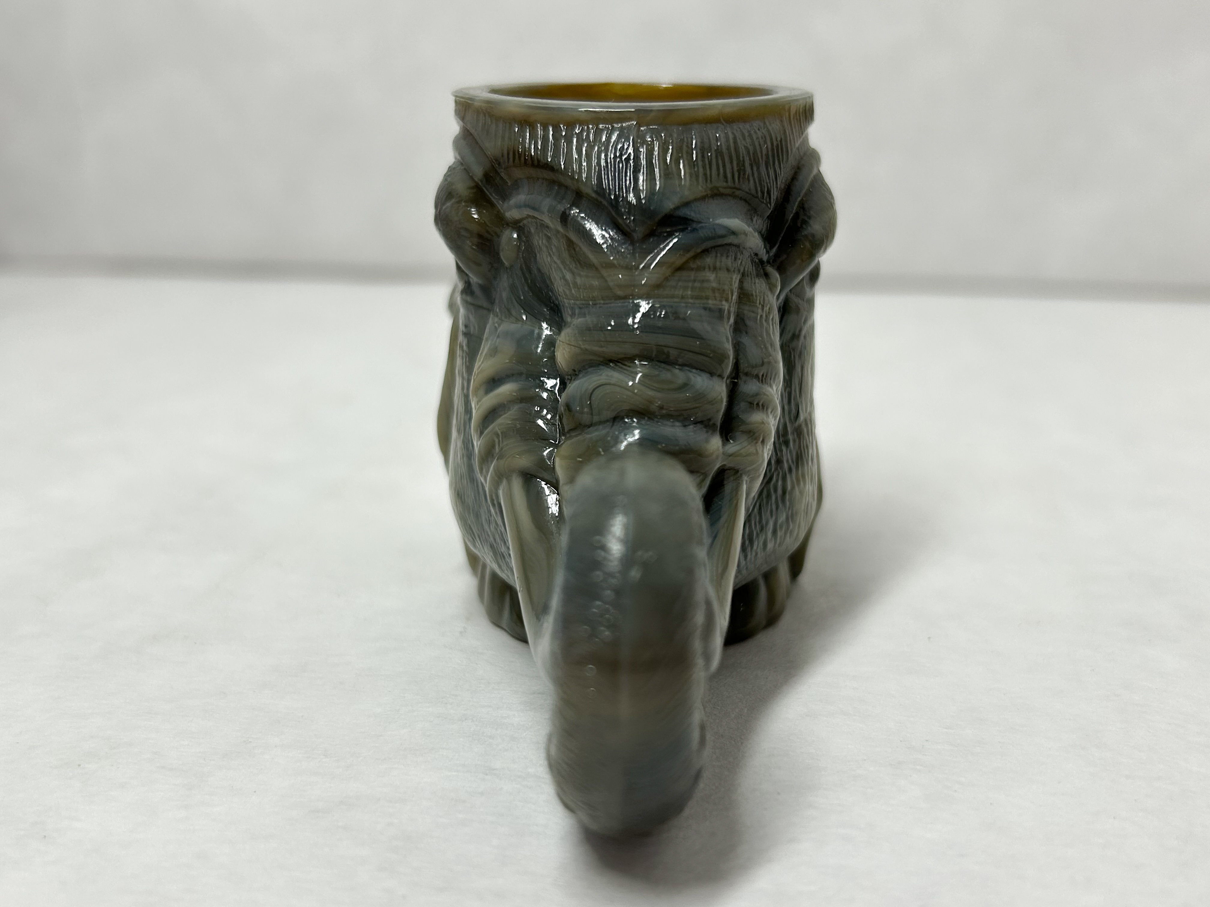 BOYD GLASS ELEPHANT TOOTHPICK HOLDER