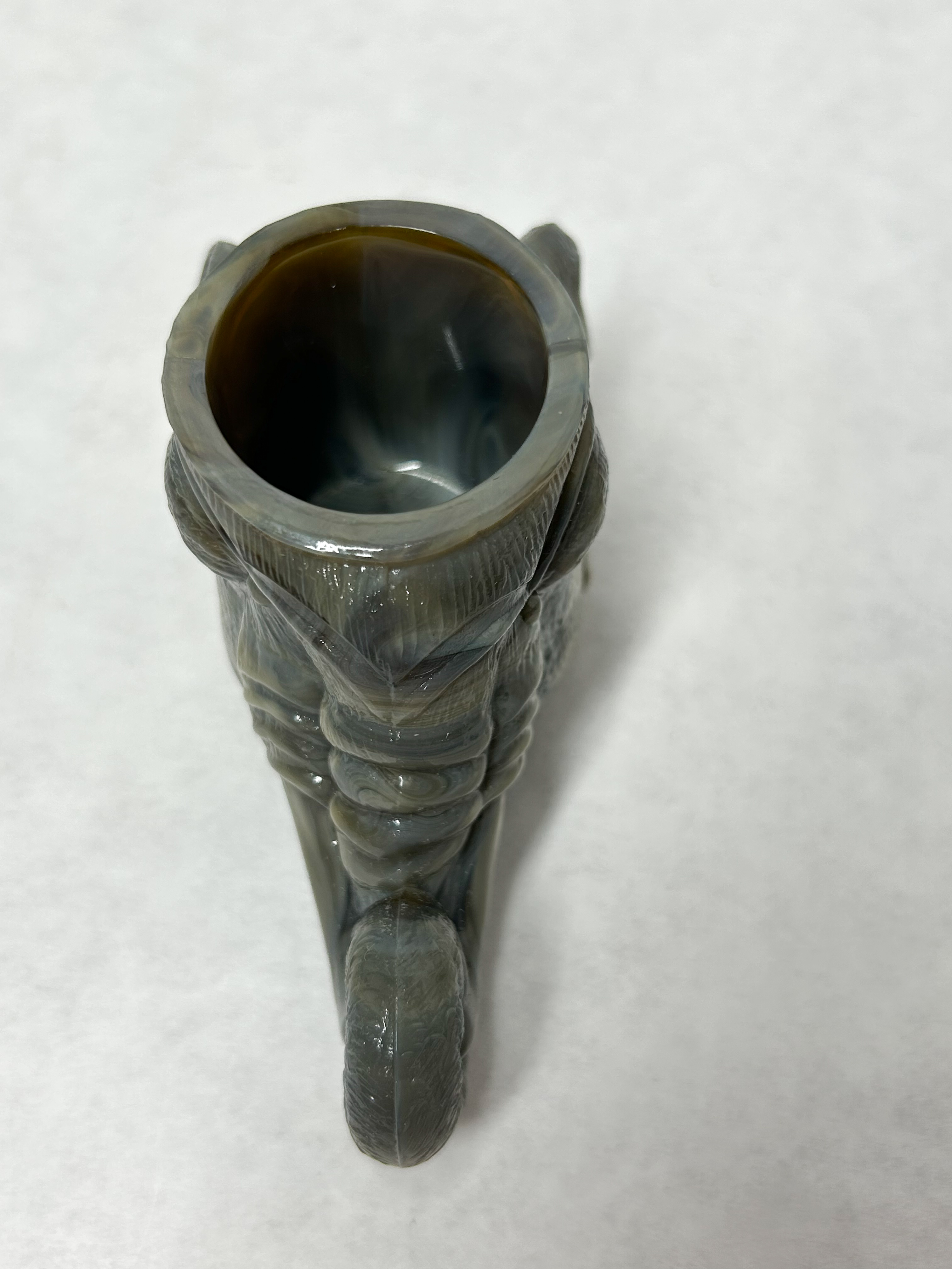 BOYD GLASS ELEPHANT TOOTHPICK HOLDER