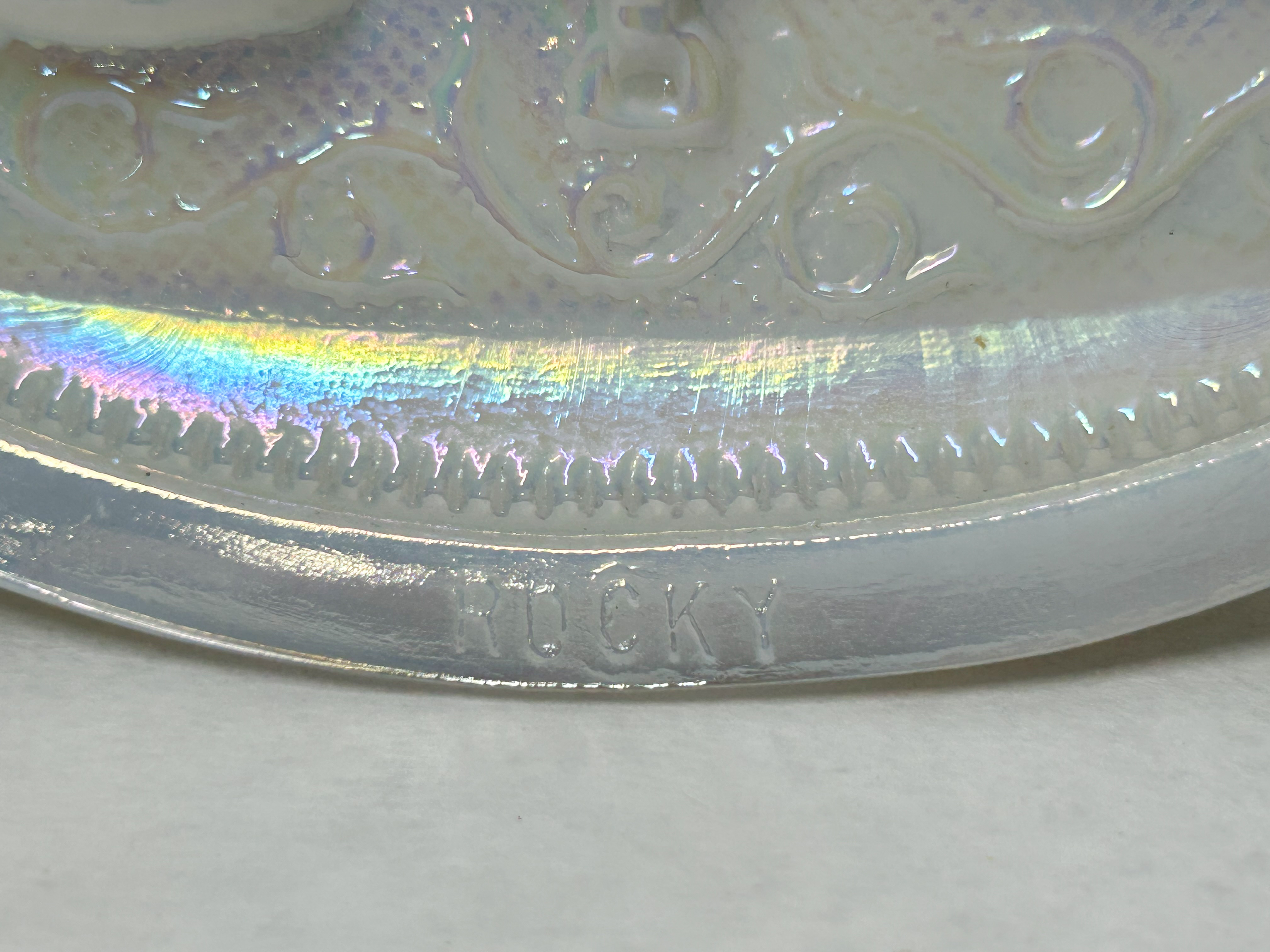 BOYD IRIDESCENT GLASS ROCKING HORSE 1982