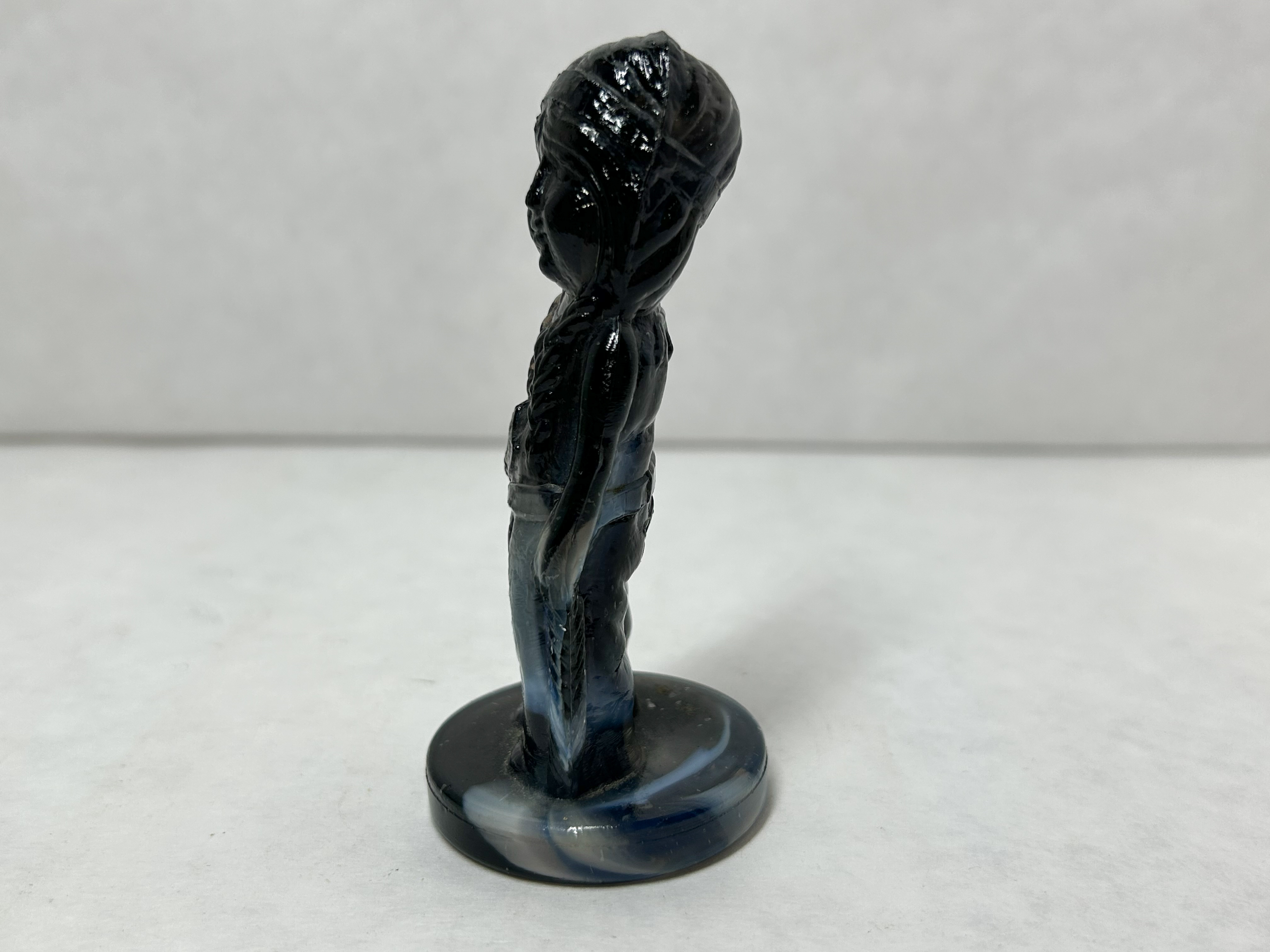 BLACK SLAG GLASS INDIAN