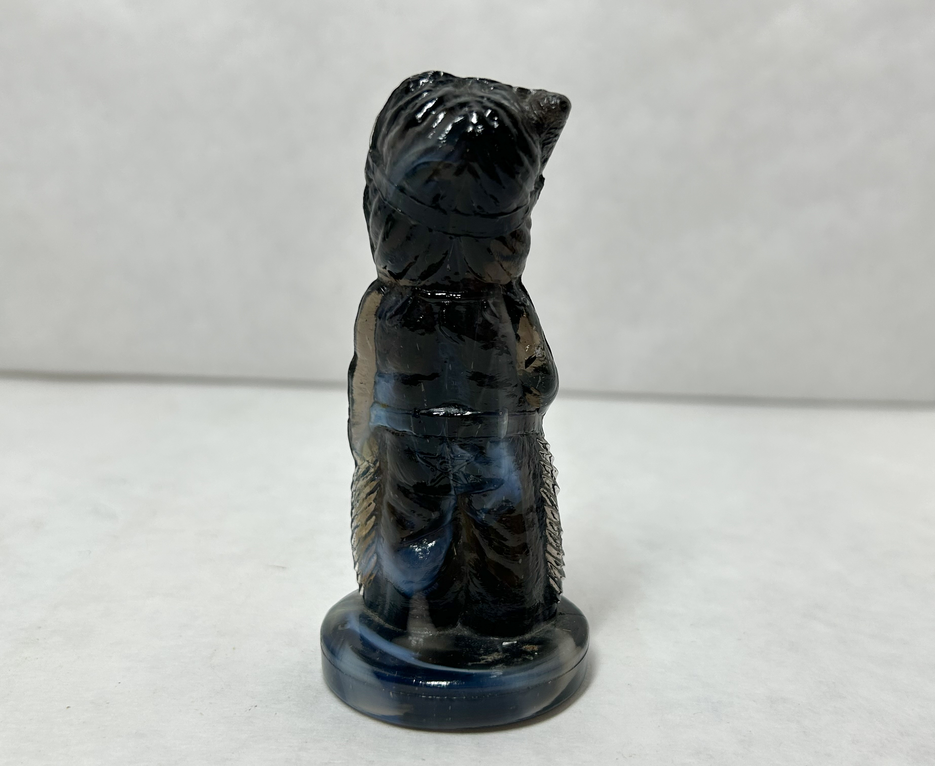 BLACK SLAG GLASS INDIAN
