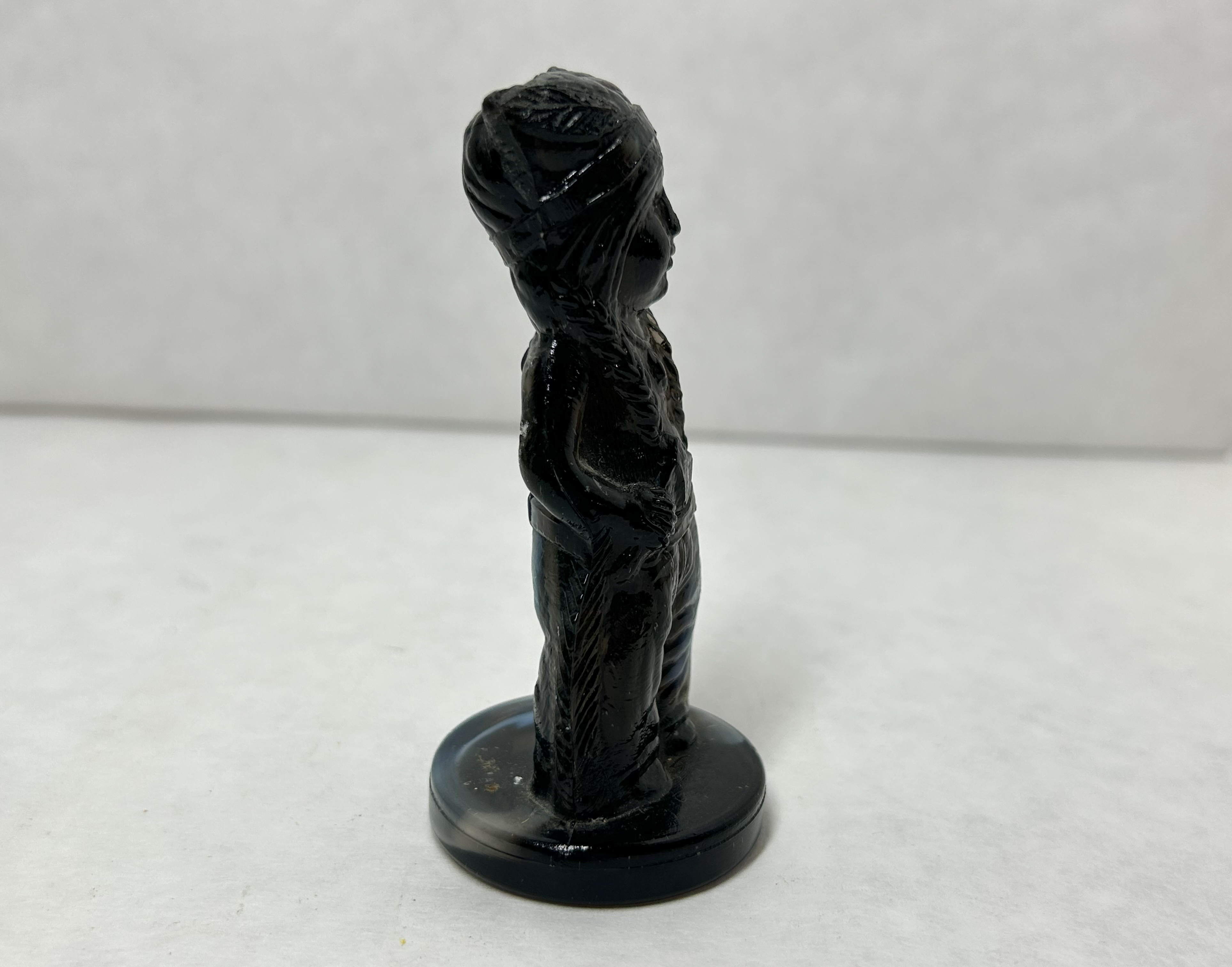 BLACK SLAG GLASS INDIAN