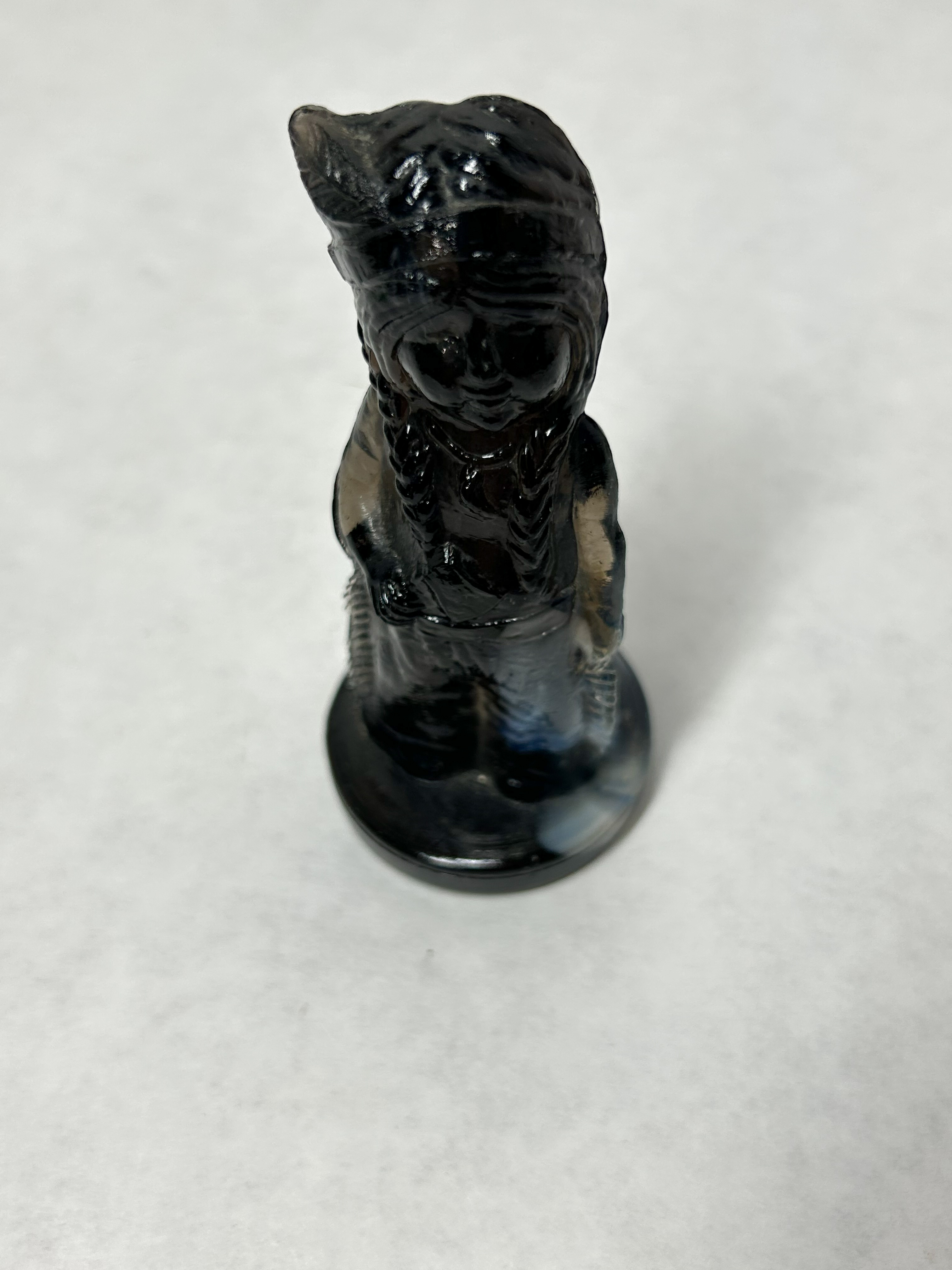 BLACK SLAG GLASS INDIAN