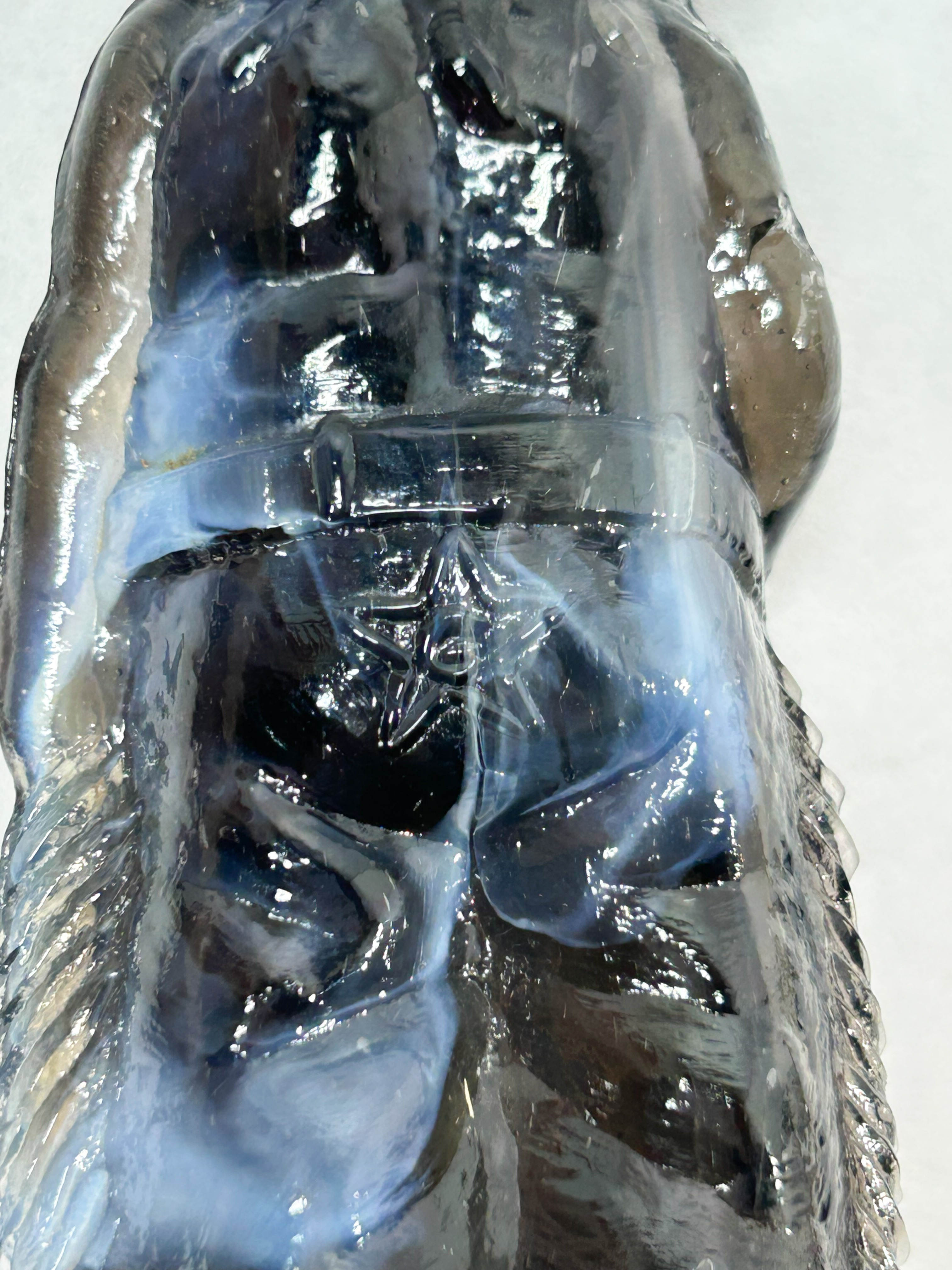 BLACK SLAG GLASS INDIAN