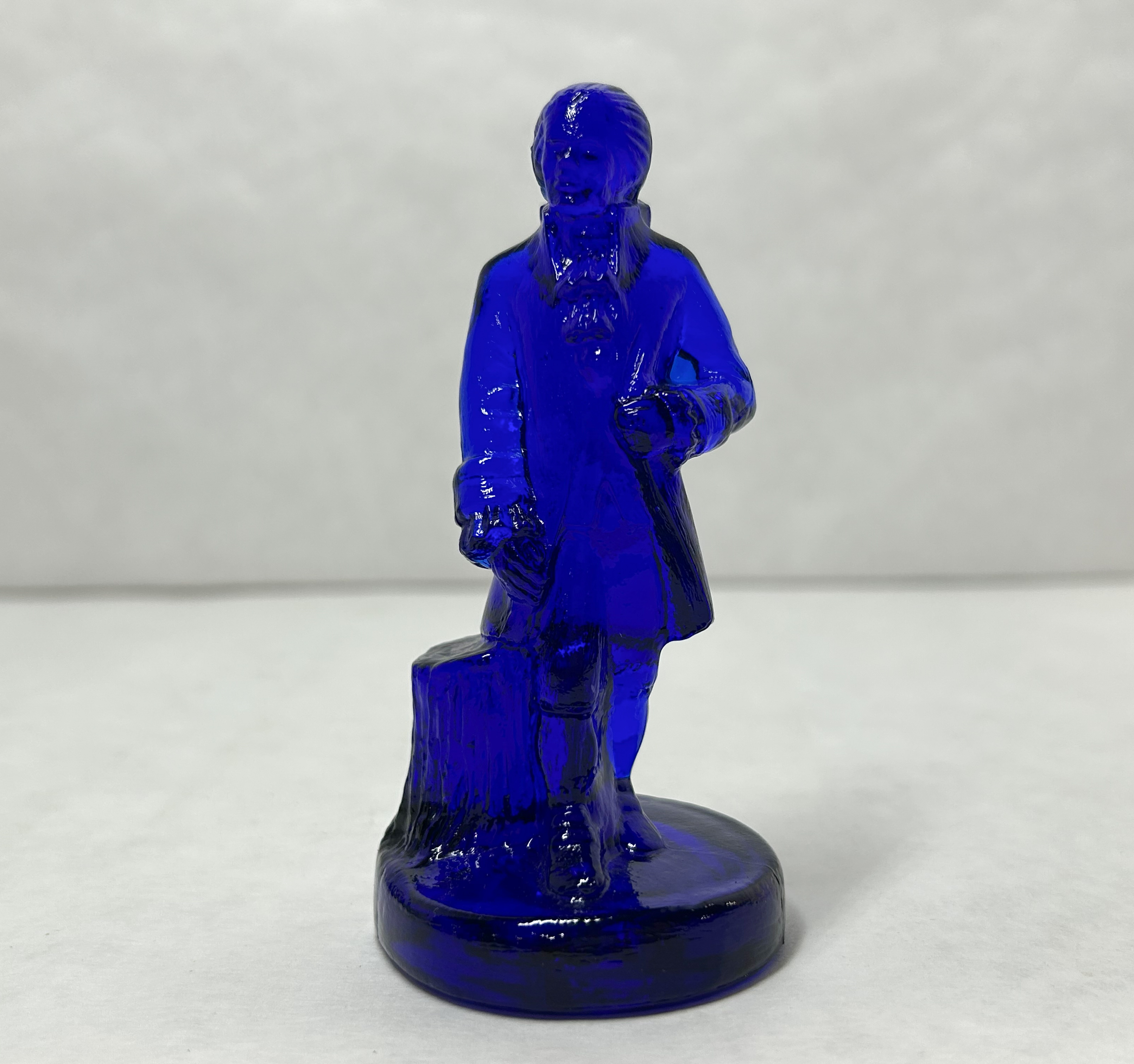 BOYD COBALT GLASS COLONIAL MAN
