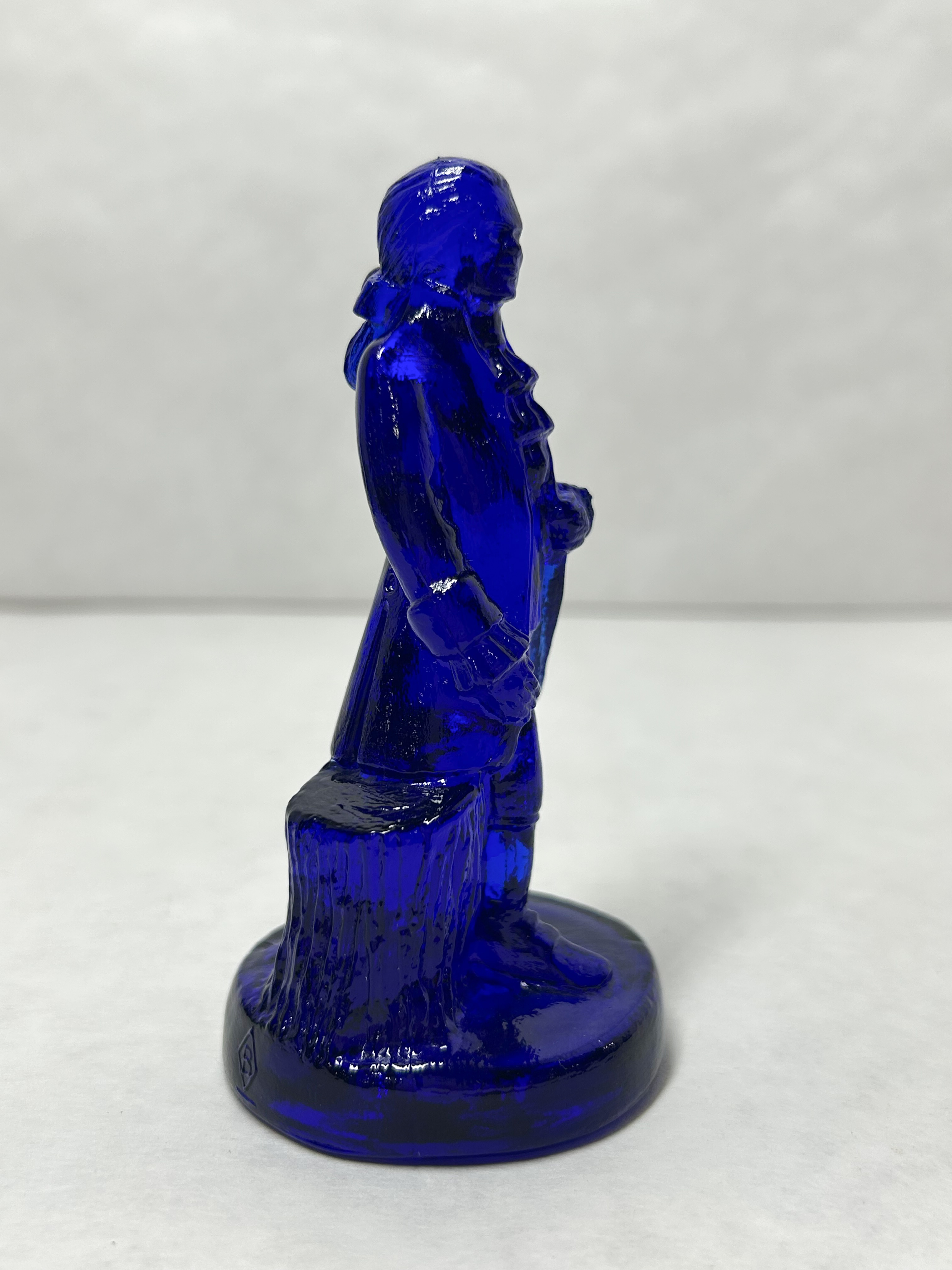BOYD COBALT GLASS COLONIAL MAN