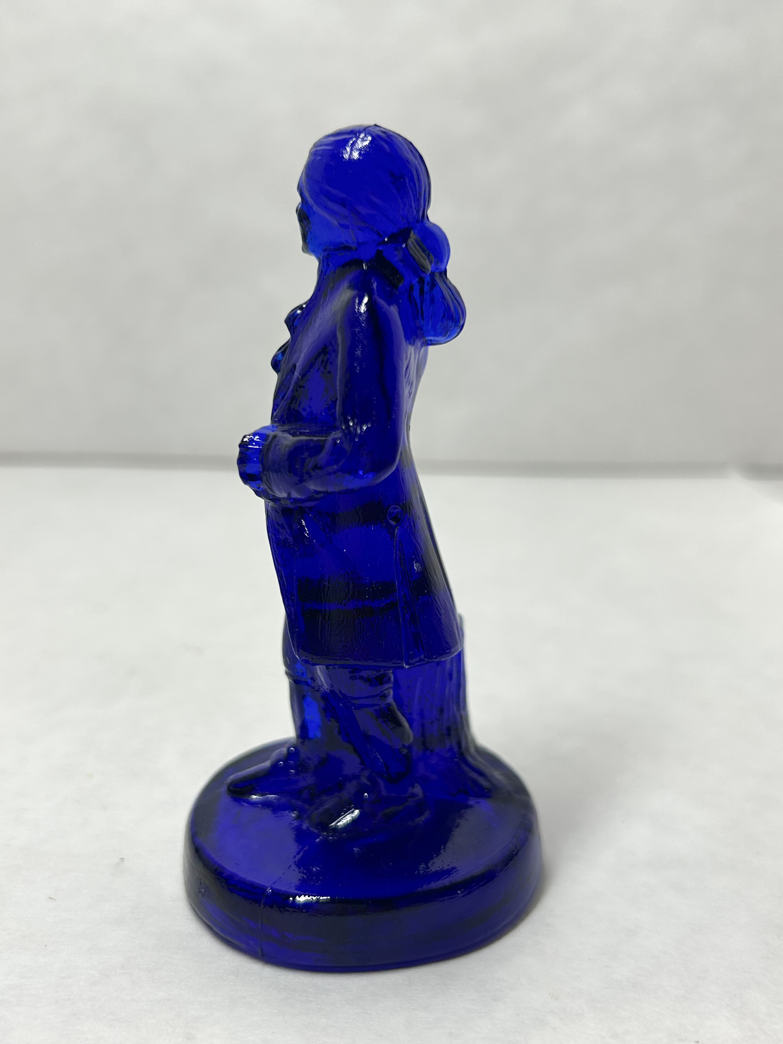 BOYD COBALT GLASS COLONIAL MAN