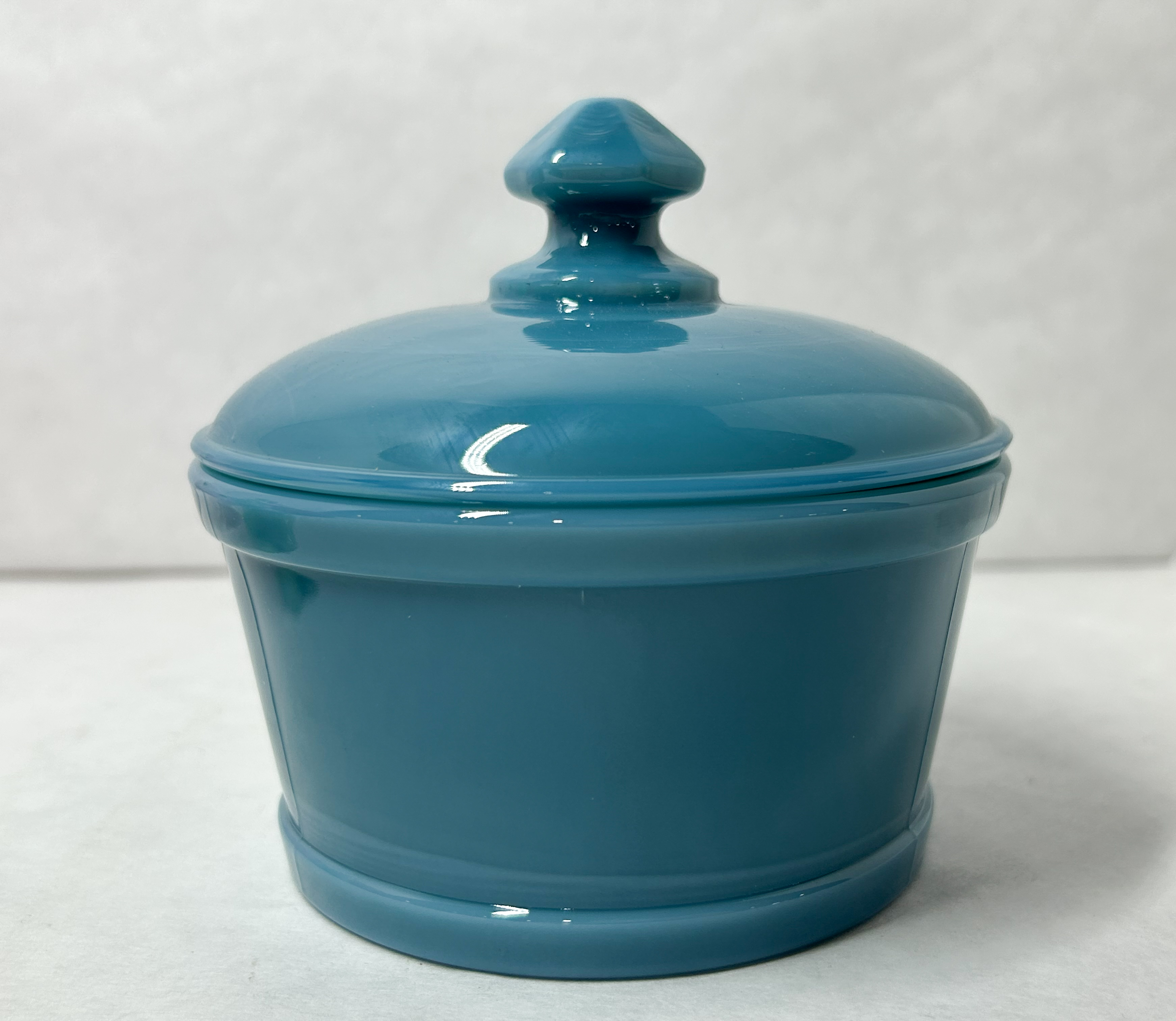 MOSSER GEORGIA BLUE GLASS BUTTER TUB